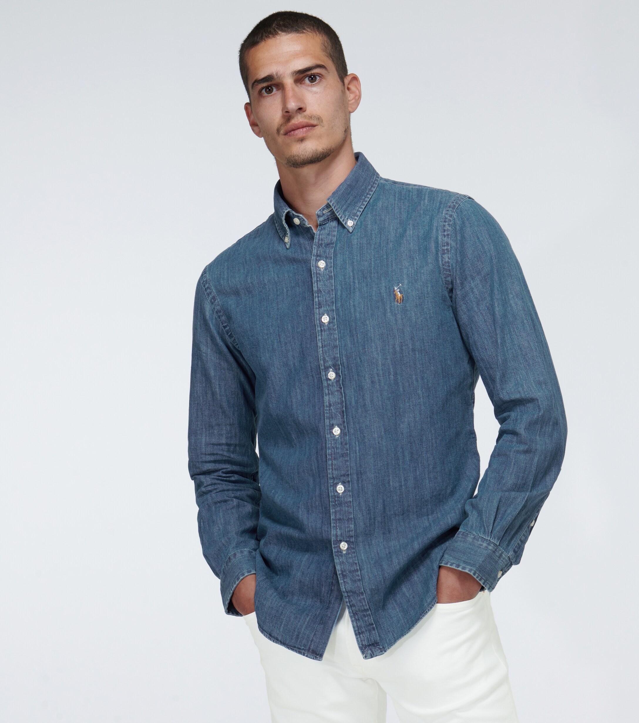 Polo Ralph Lauren Slim-fit Denim Shirt in Blue for Men - Lyst