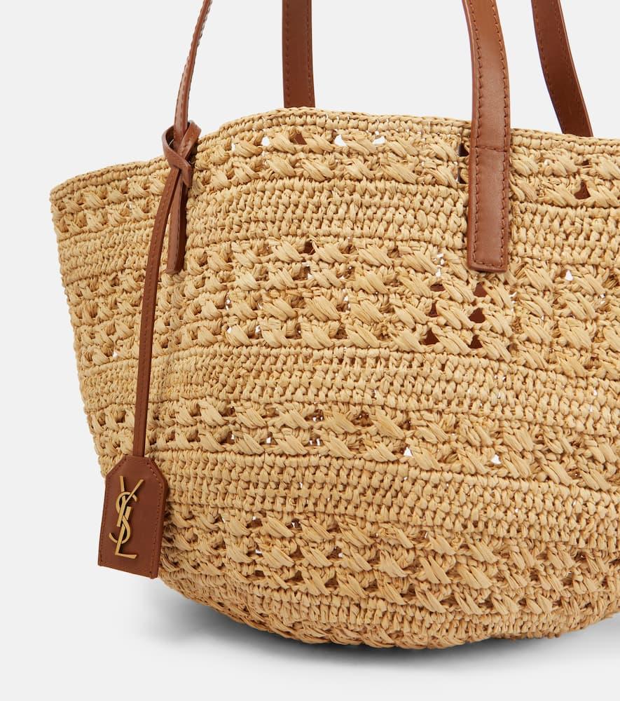 Saint Laurent Panier Small Raffia Basket Bag in Natural Lyst