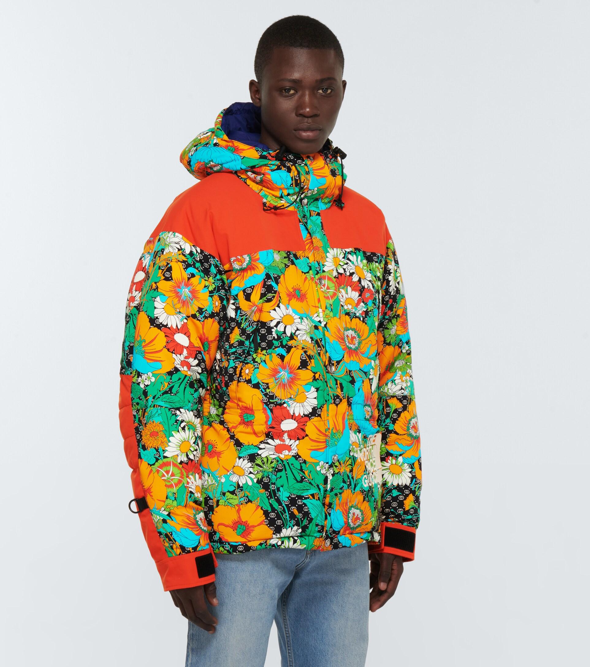 Gucci The North Face X Floral Down Jacket for Men | Lyst
