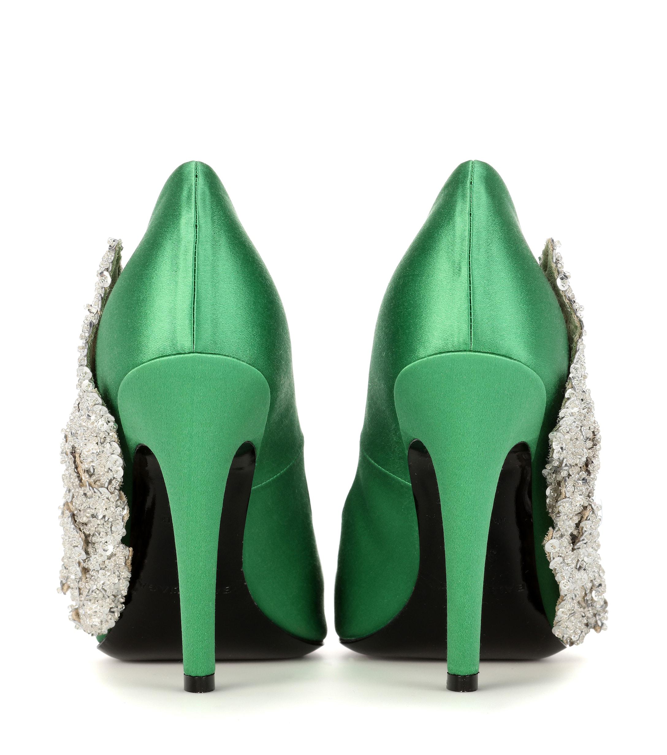 balenciaga embellished satin sandals