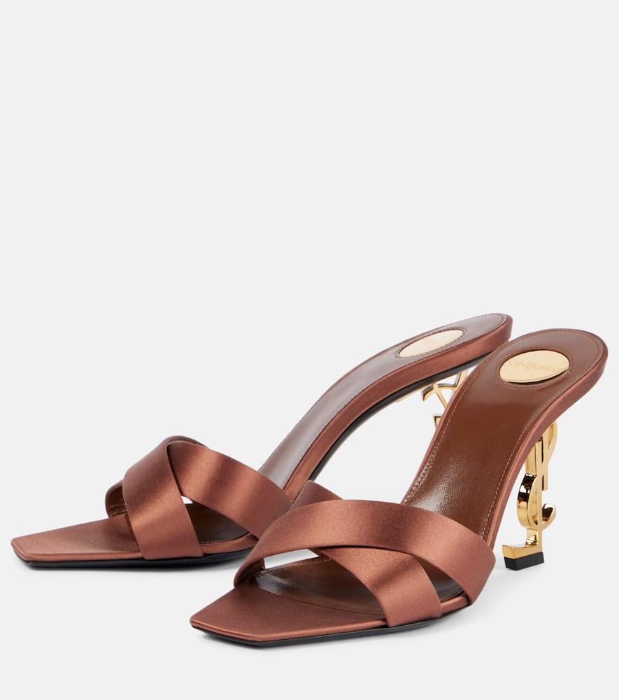【Saint Laurent】OPYUM 85 SAN RASO R/LIGHT BRO◆8189319QAB1 Saint Laurent Opyum 85 San Raso R/Light Bro Sandal in Brown