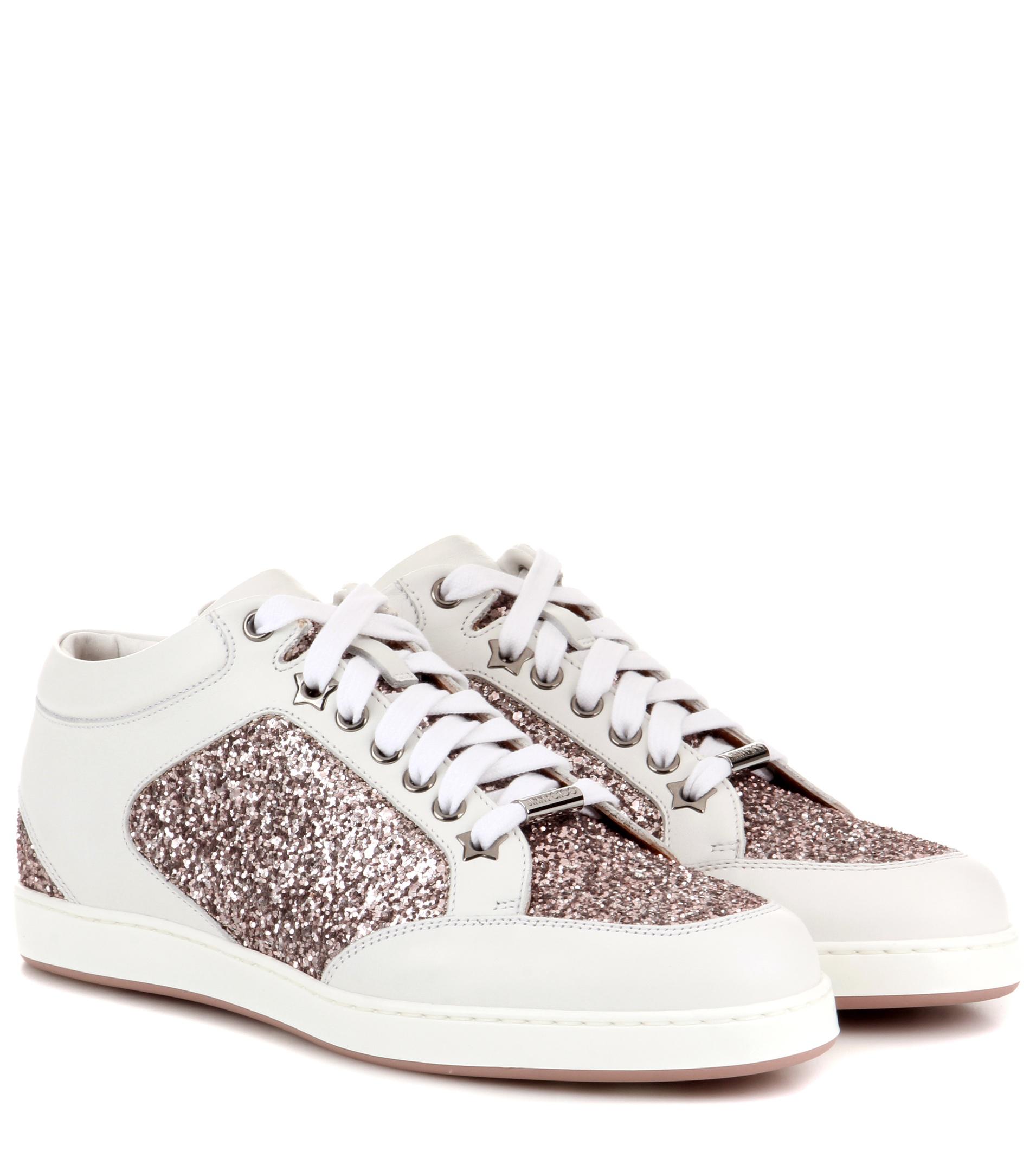 Jimmy Choo Miami Leather And Glitter 