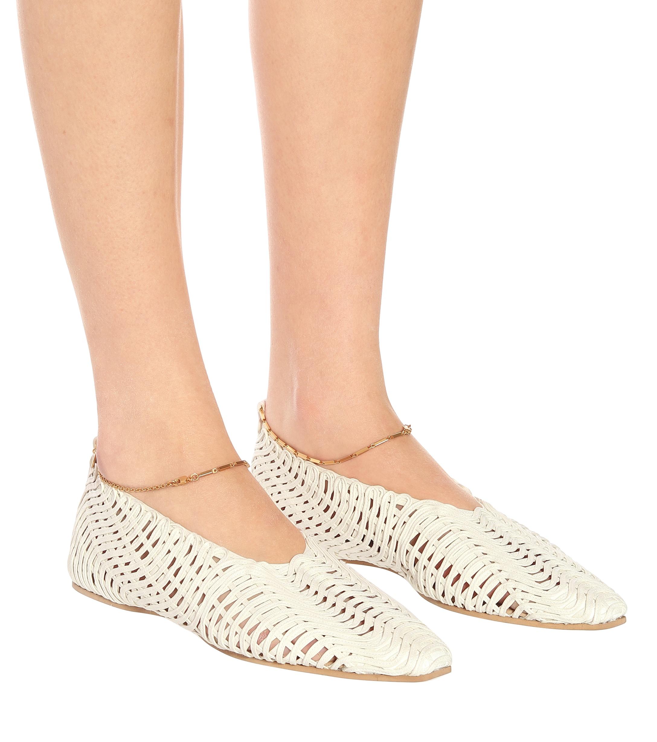 stella mccartney woven ballet flats