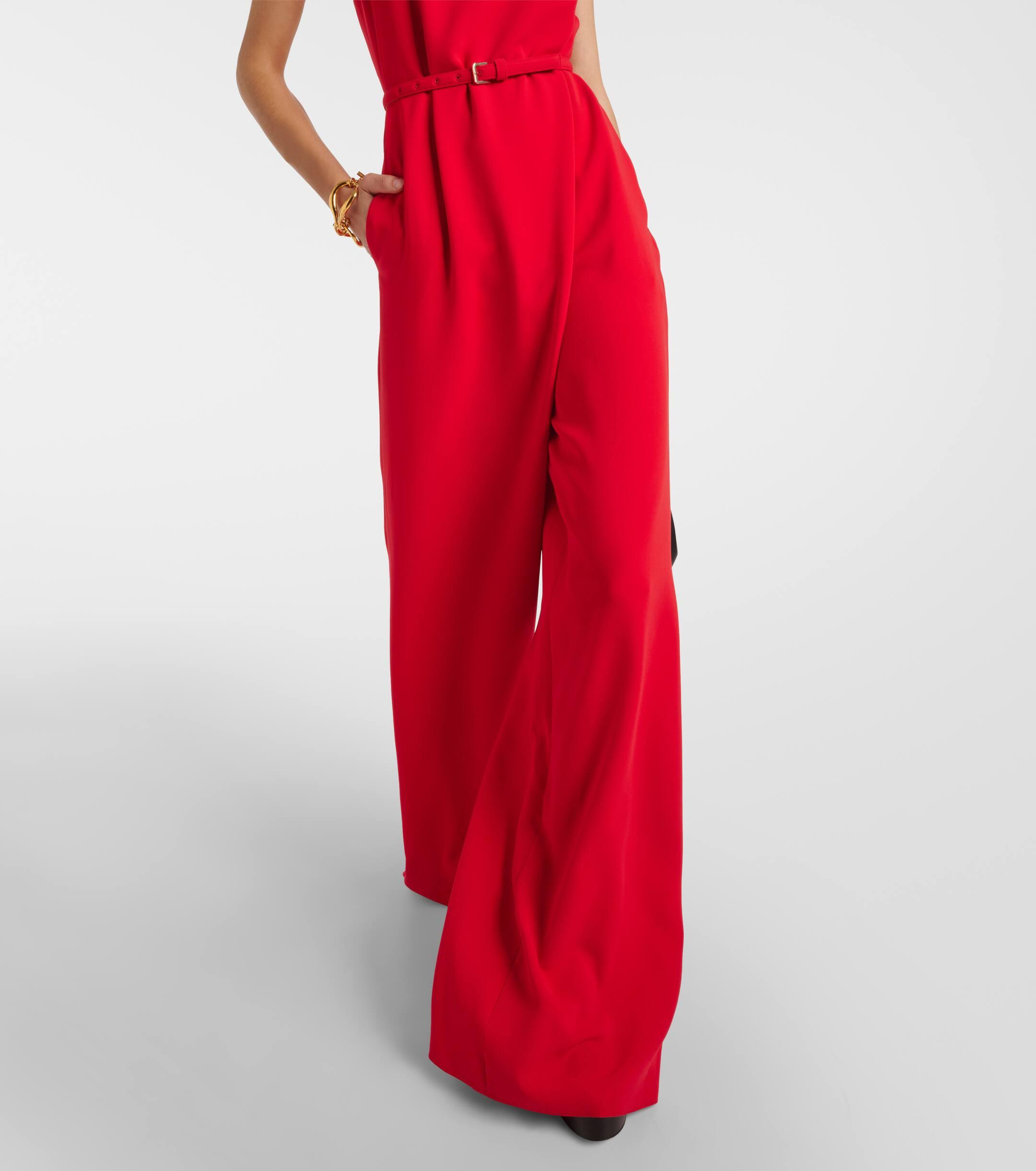 【送料&関税込】Max Mara Studio Wide-leg Pants Jumpsuit MAX MARA STUDIO Pleated satin-crepe wide-leg jumpsuit | THE