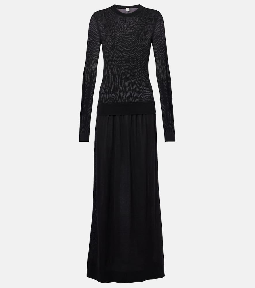 toteme-black-Silk-Blend-Maxi-