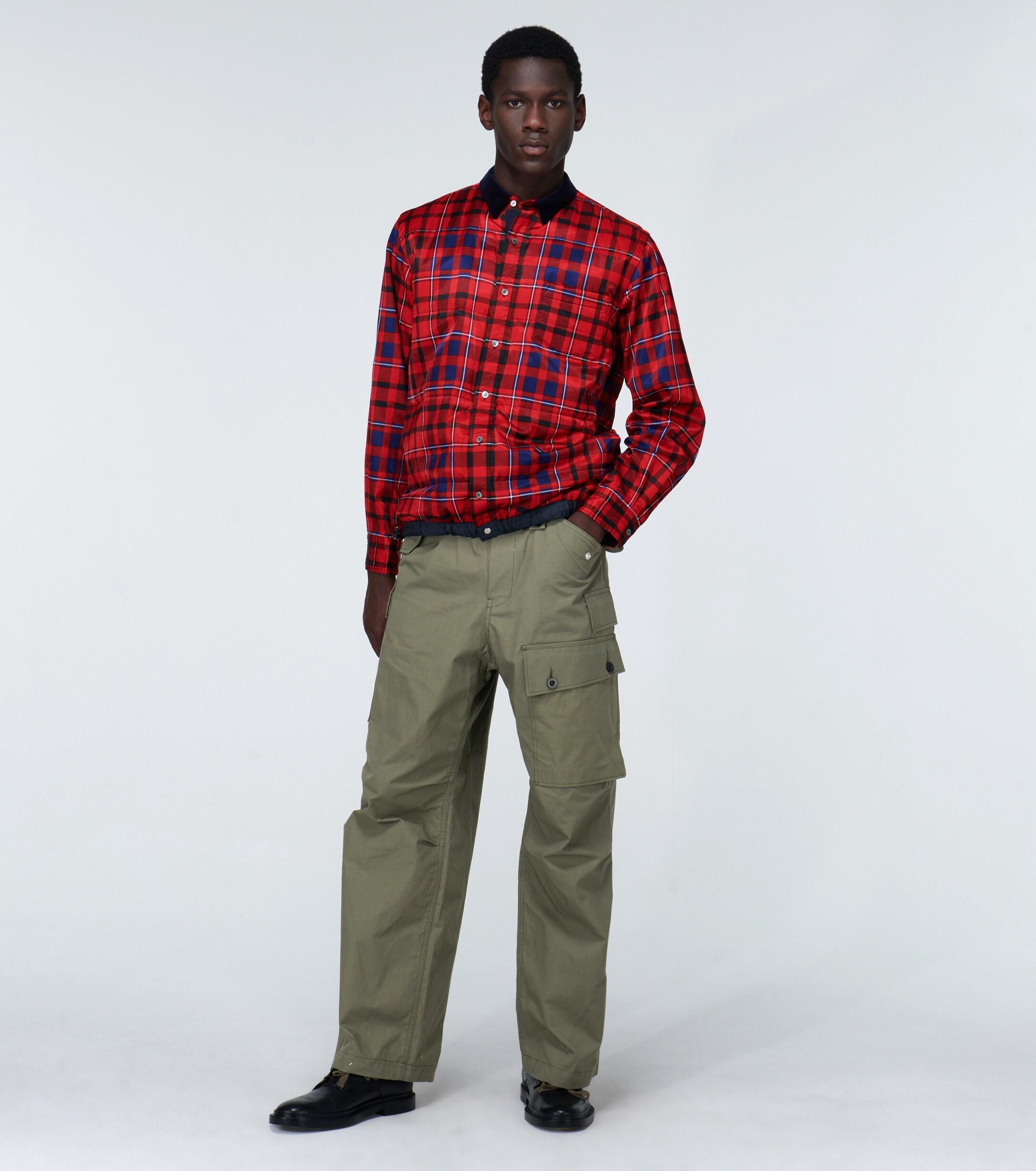 Sacai Cotton Cargo Pants in Green for Men - Lyst