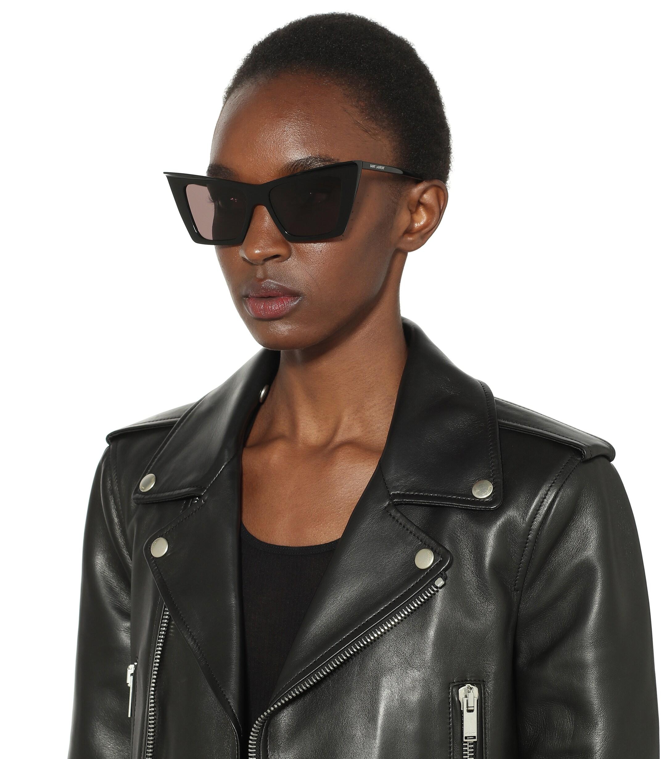 Saint Laurent Sl 372 Cat-eye Sunglasses in Brown | Lyst