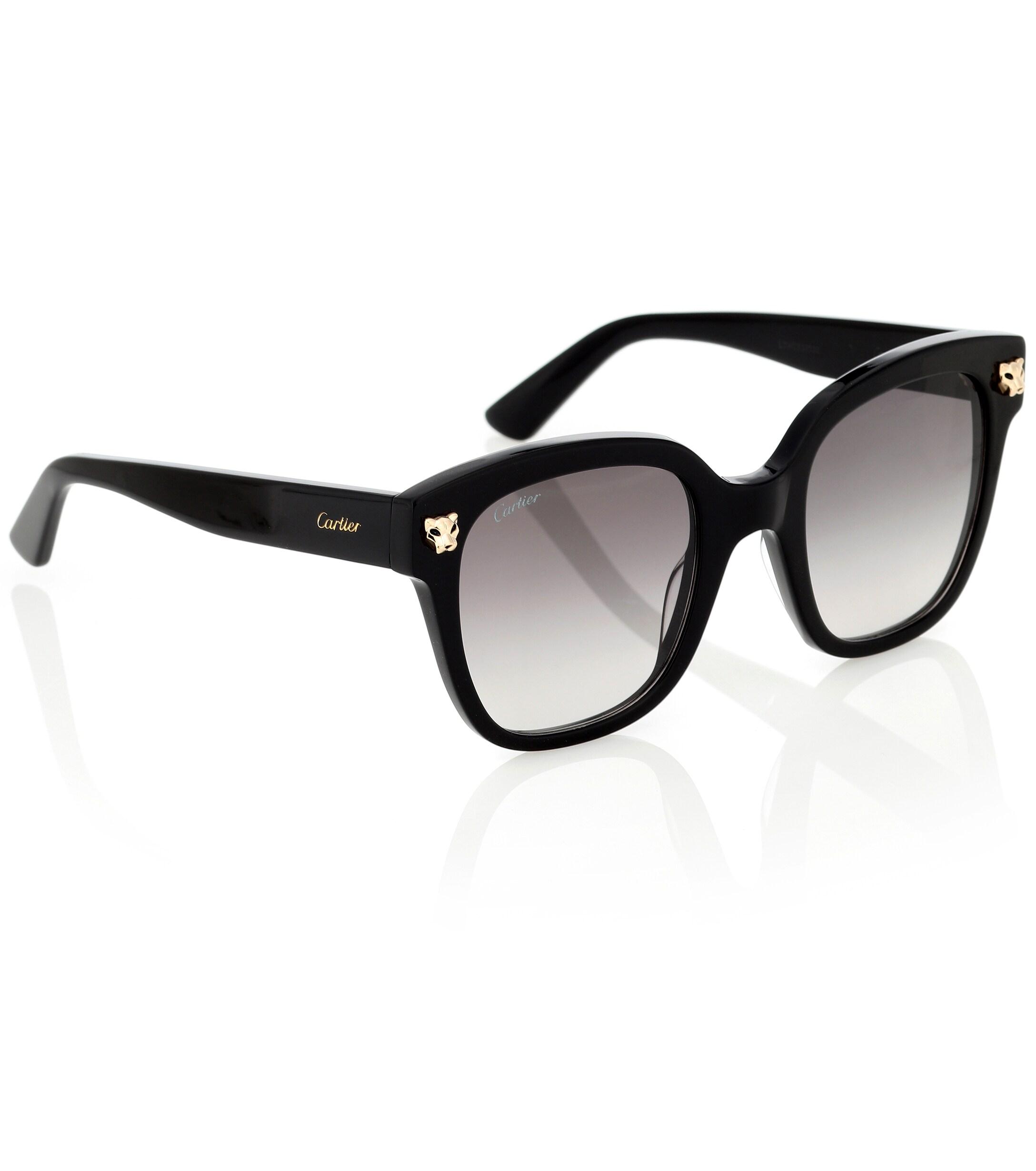 Cartier Panthere De Cartier Square Sunglasses in Brown | Lyst