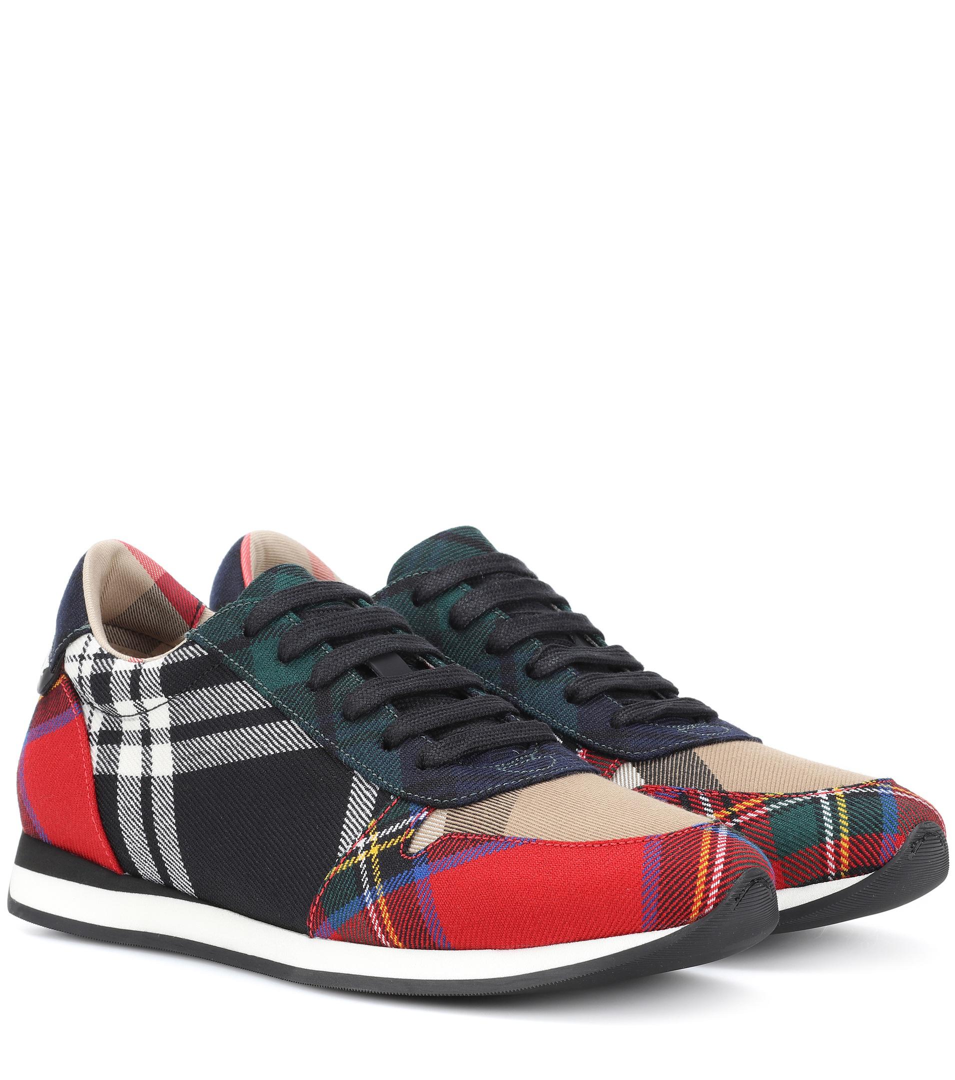 burberry plaid sneakers