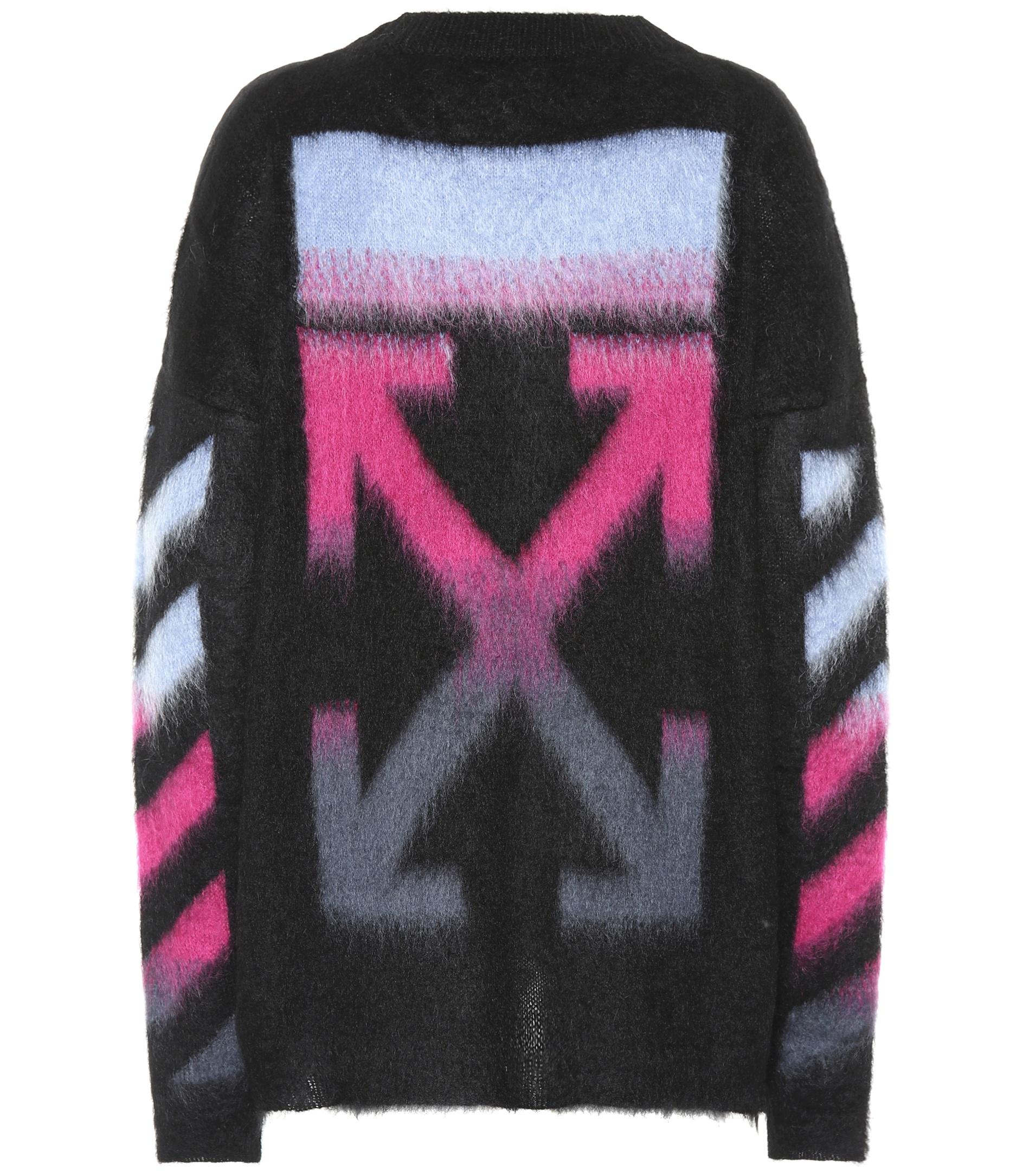 Off-White c/o Virgil Abloh Mohair And Wool-blend Sweater in Black 