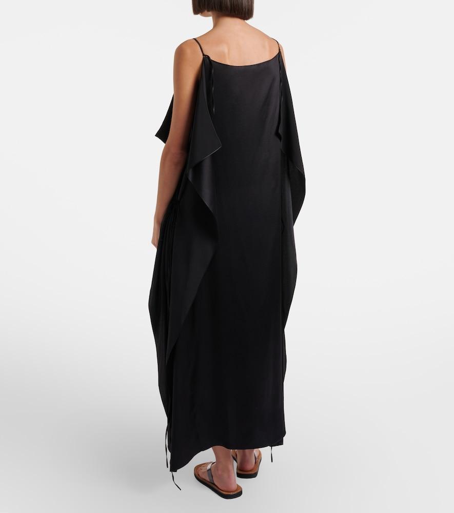 the row backless dress Sofija Slinky Jersey Ruched Halterneck Mini Dress in Wine Red main image 0