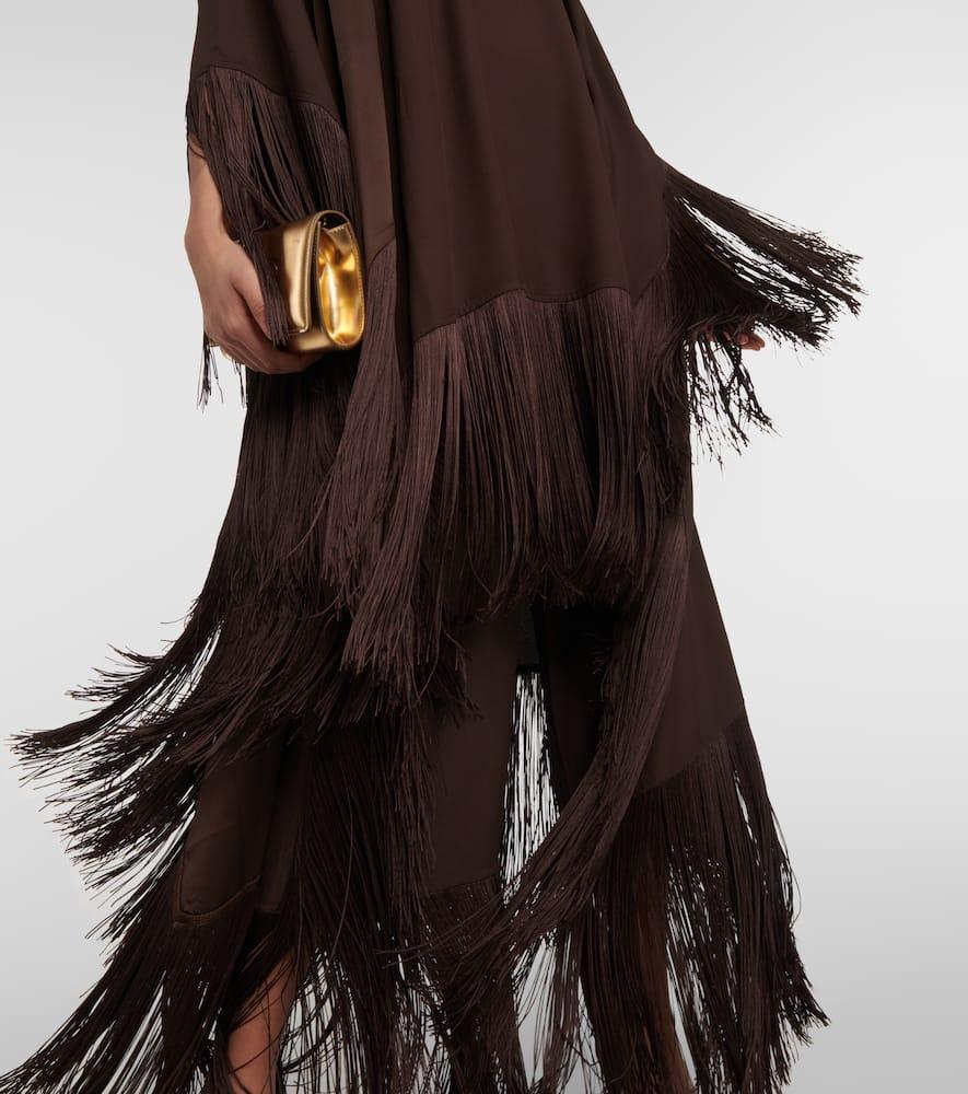 Taller Marmo Mrs. Ross Phoenix Fringed Kaftan in Brown | Lyst