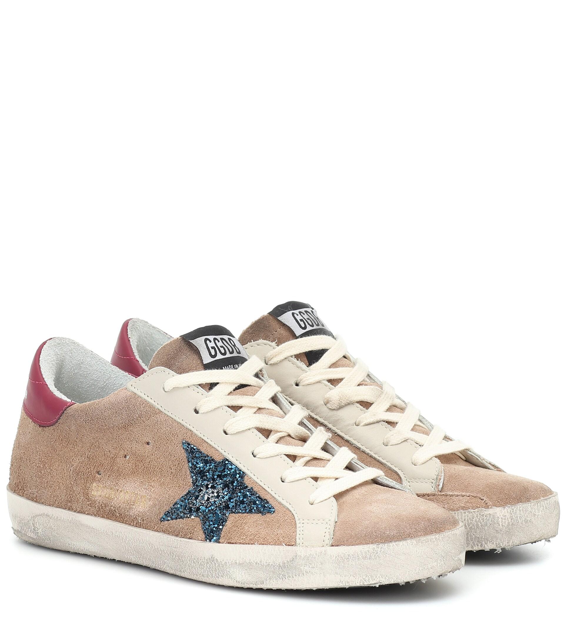 golden goose blue suede sneakers