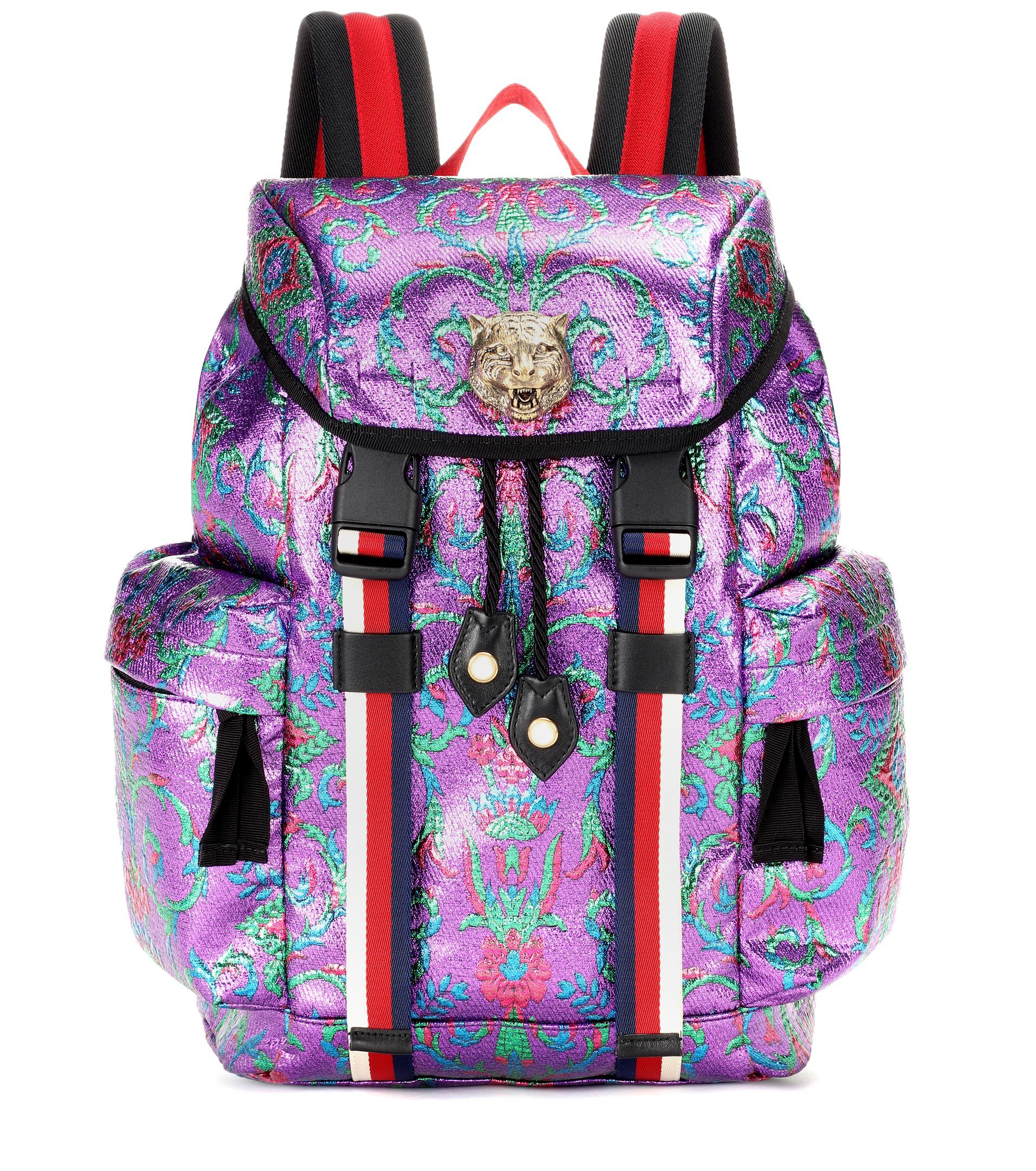 purple gucci backpack