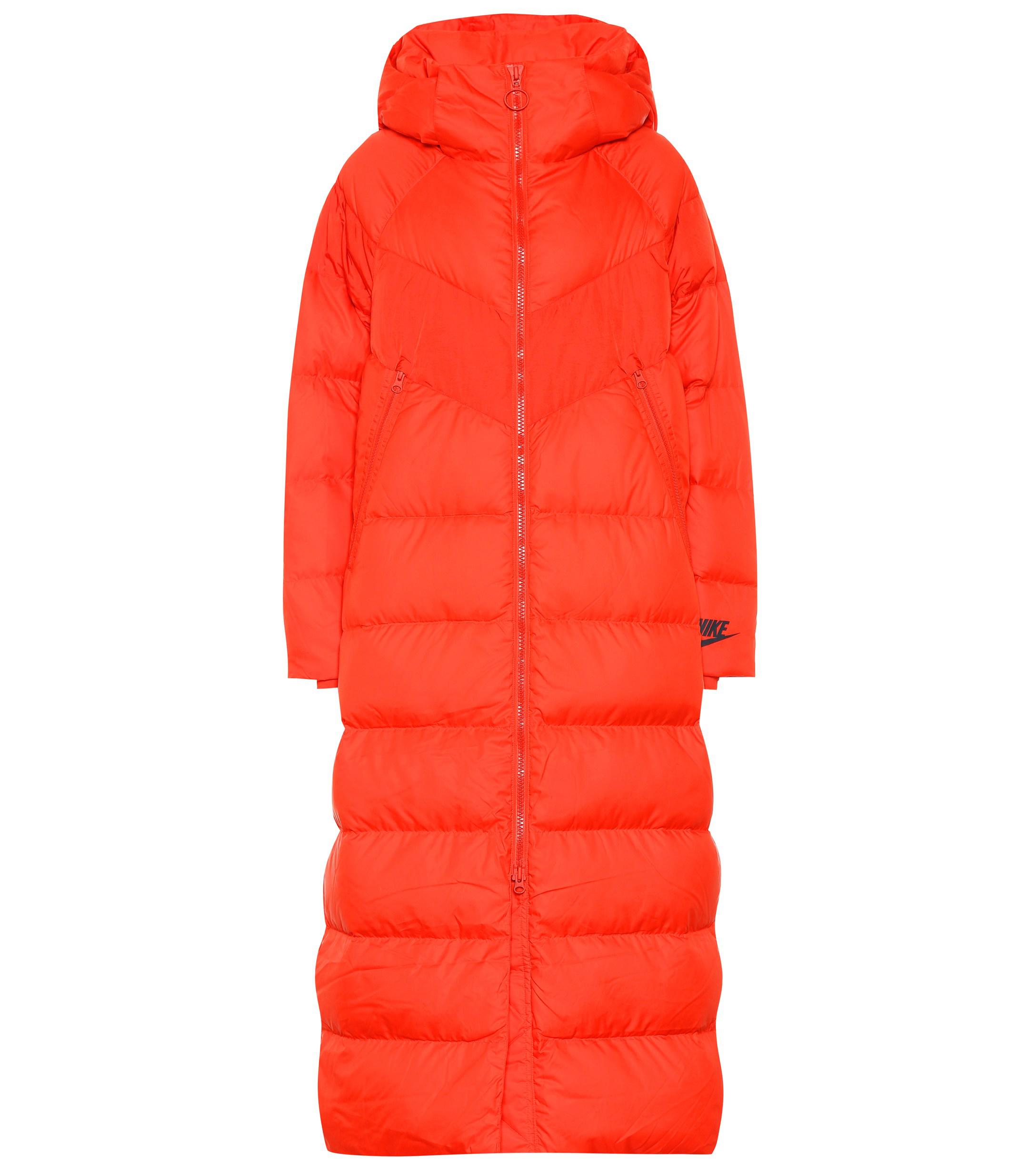 Nike Down-filled Puffer Coat in Red | Lyst