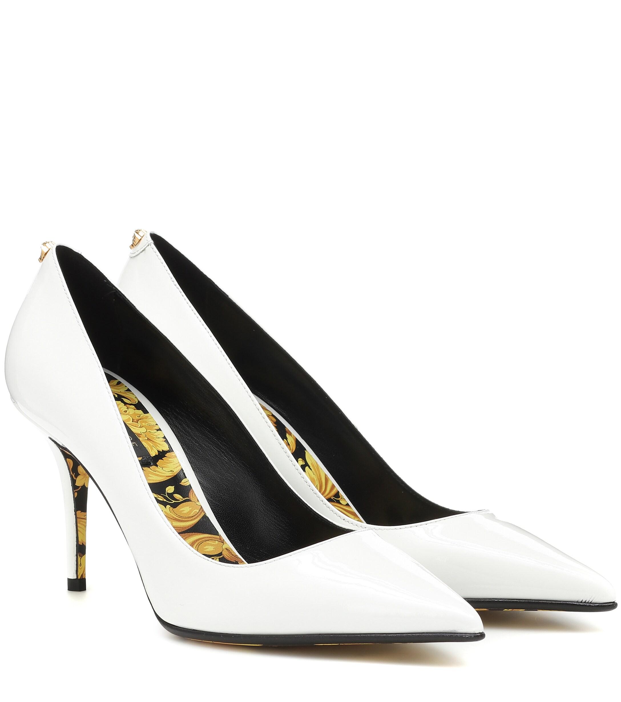 versace leather pumps