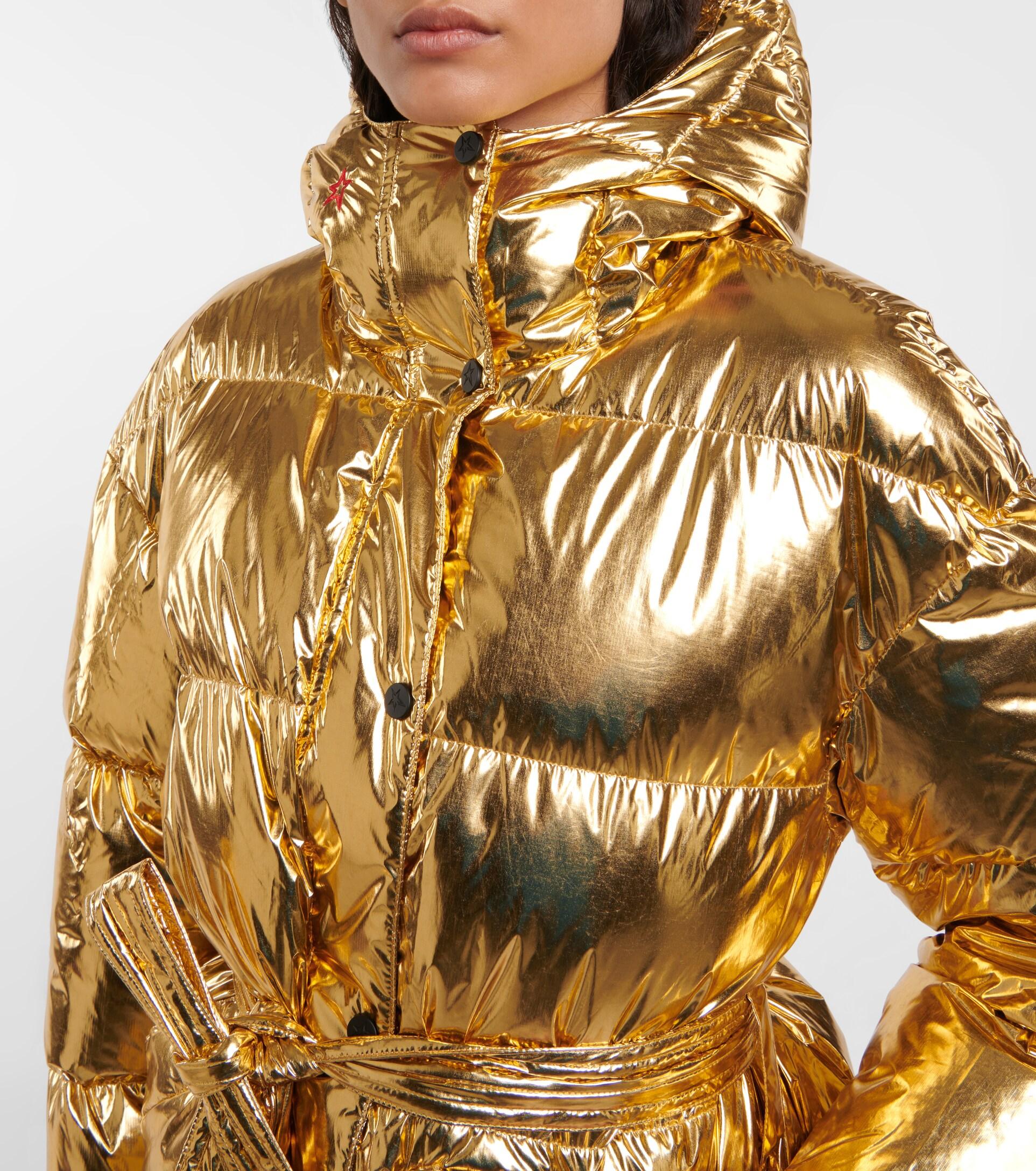 Perfect Moment Metallic Belted Down Parka | Lyst