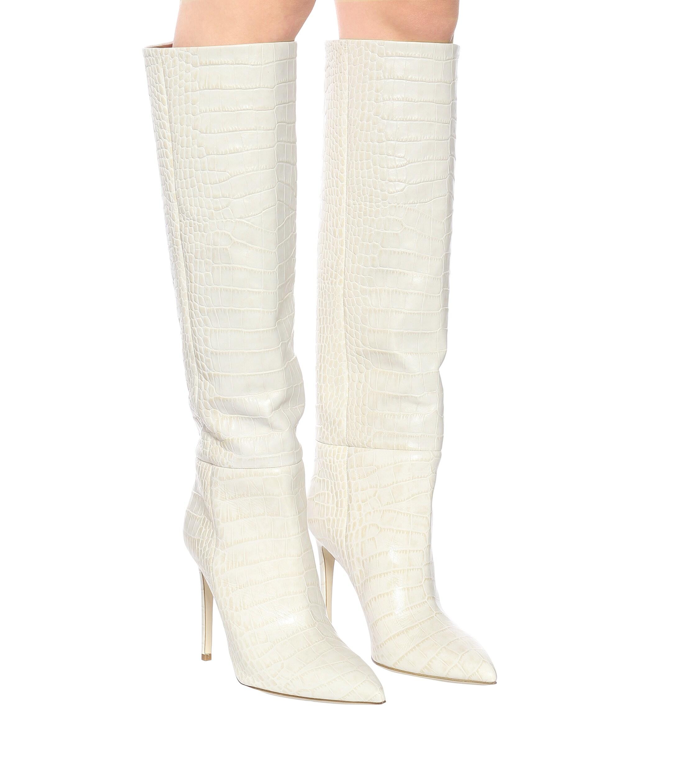 white croc boots