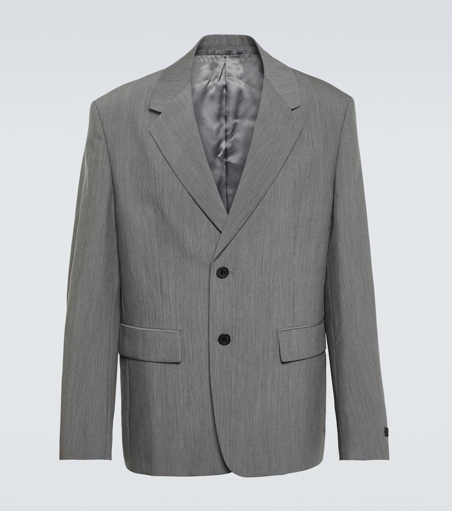 ジャケット PRADA ROPE-COLOURED SINGLE-BREASTED JACKET Prada Rope-coloured Single-breasted Jacket In Wool And
