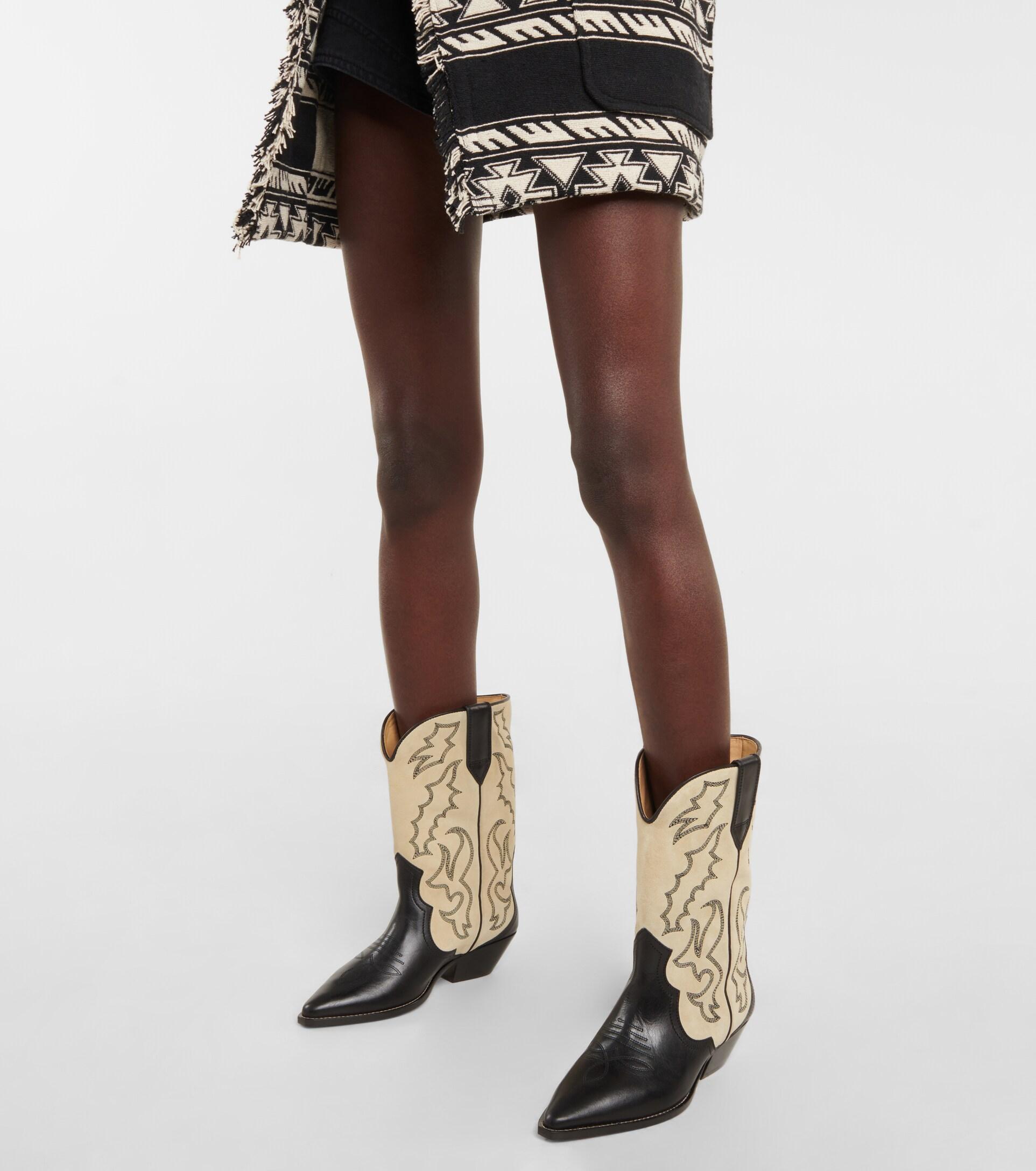 Isabel Marant Duerto Leather Cowboy Boots in Black | Lyst
