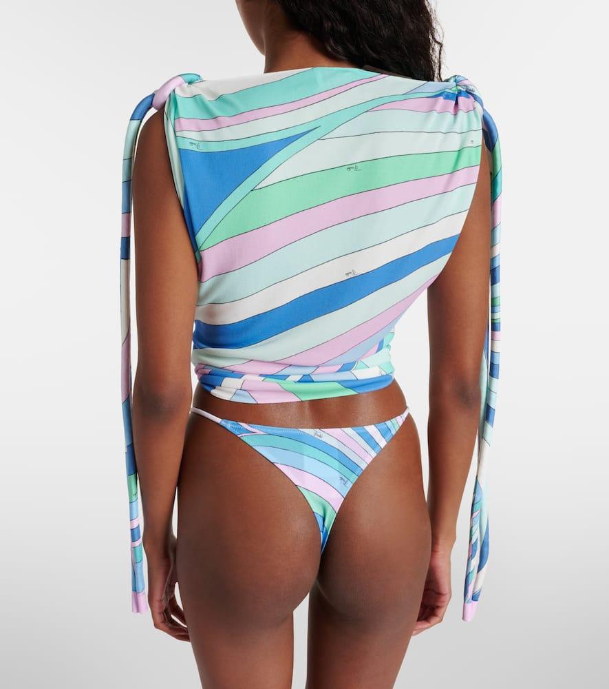 PUCCI Iride-print swimsuit - Multicolour