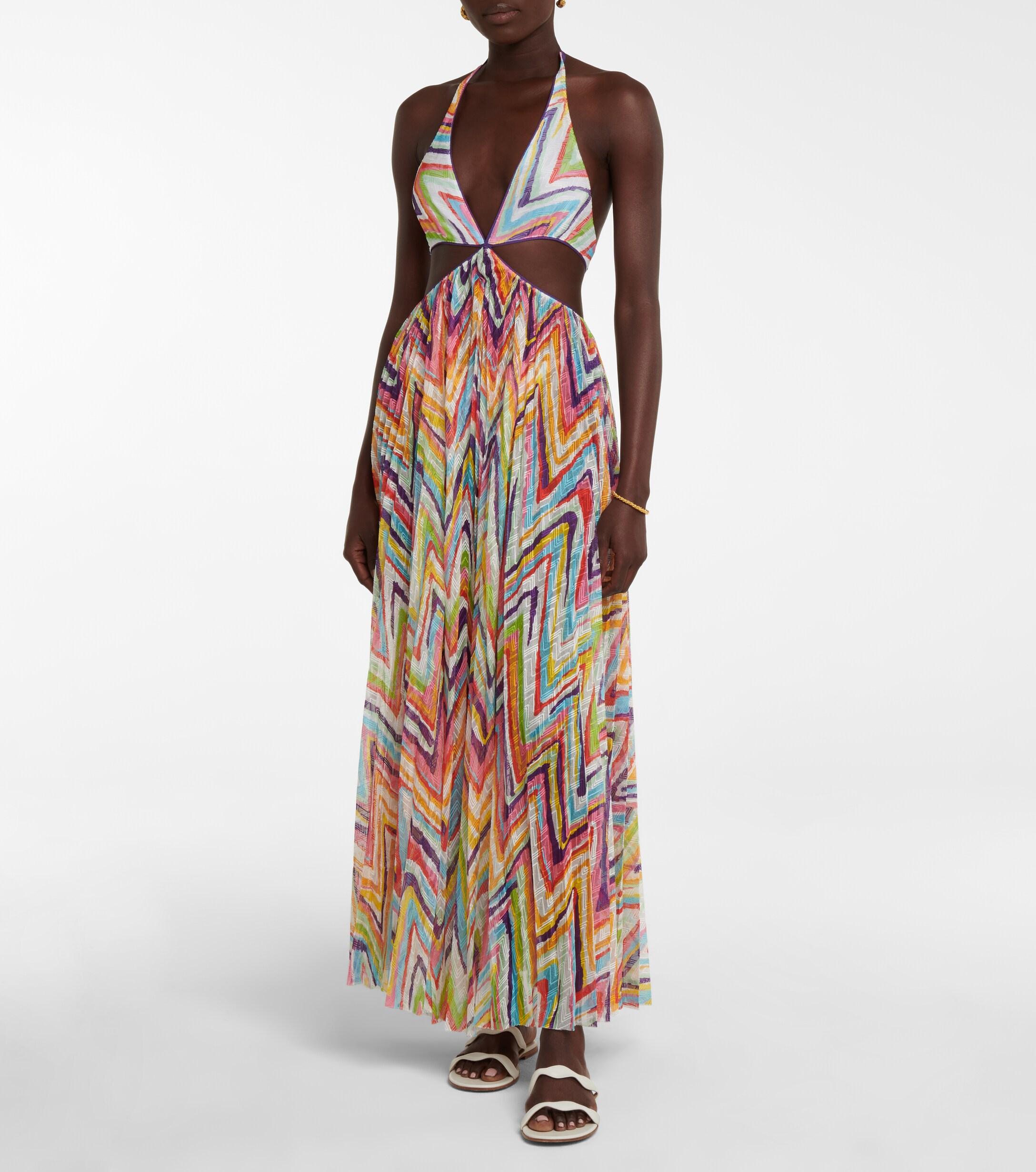 Missoni Zig-zag Knit Cutout Maxi Dress 