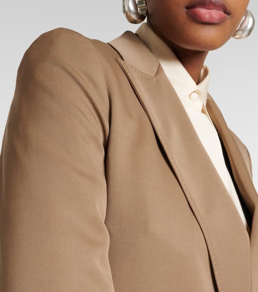 Max Mara Levico Wool And Mohair Blazer in Natural | Lyst