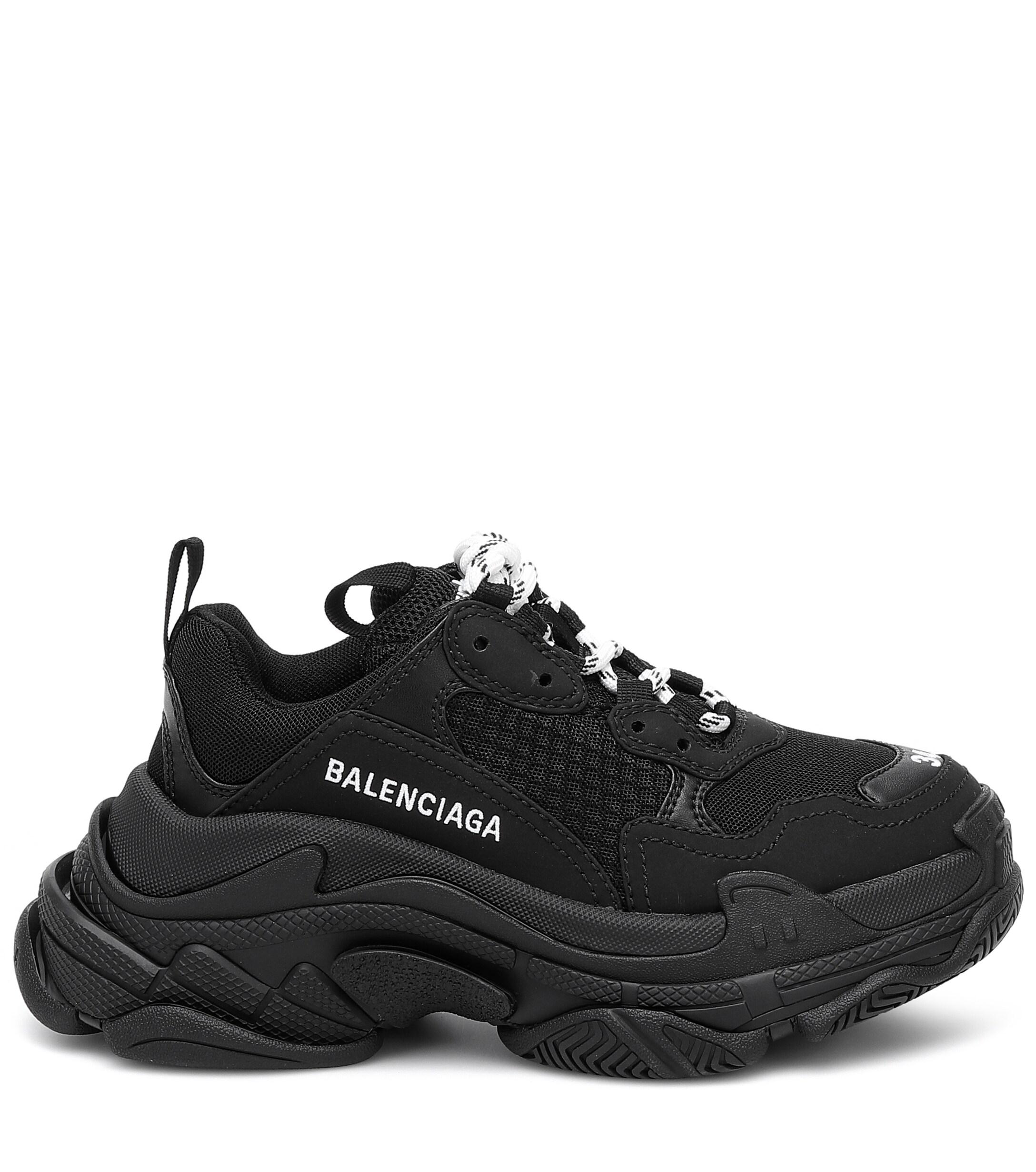 balenciaga all black shoes