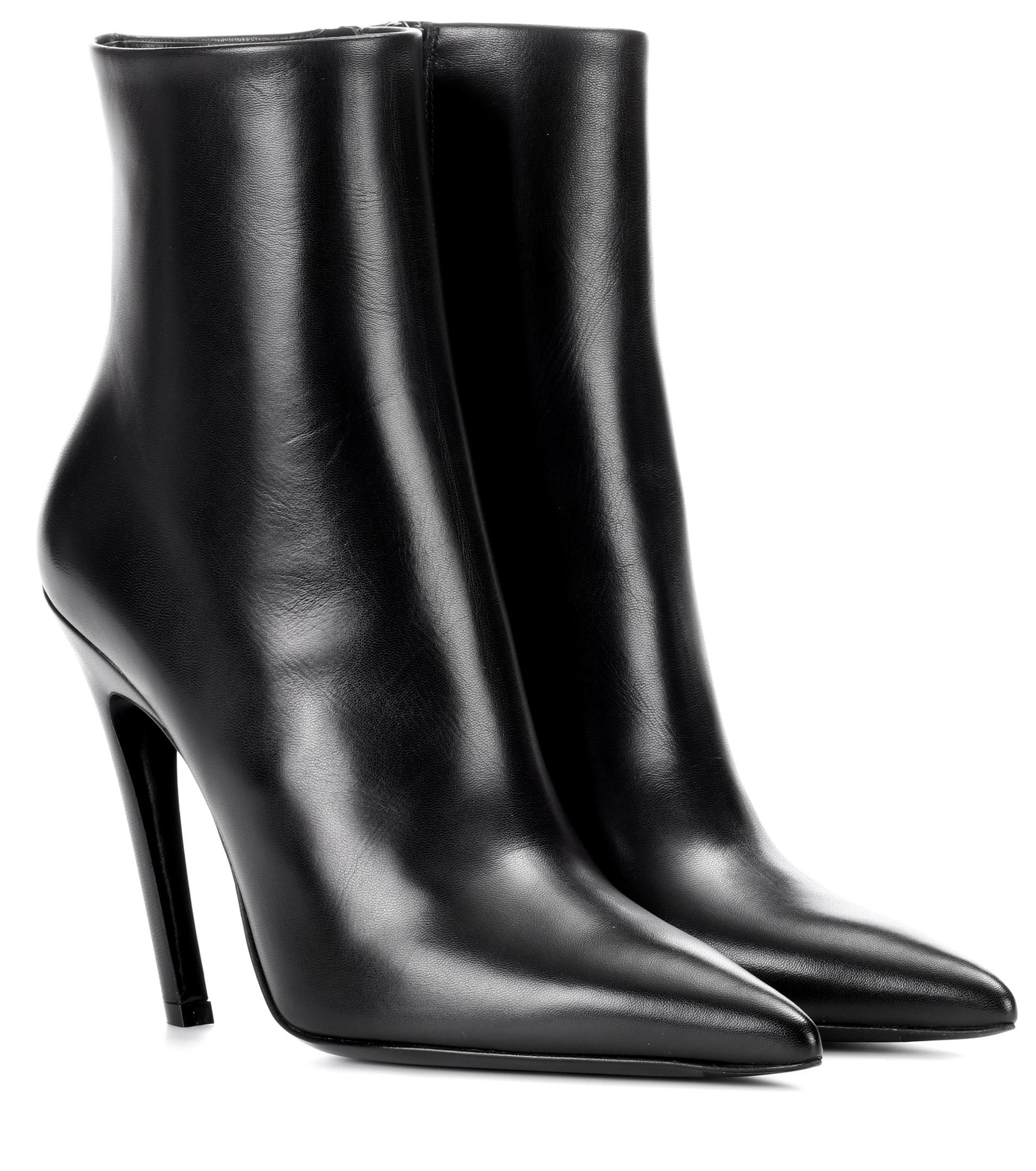 balenciaga leather ankle boots