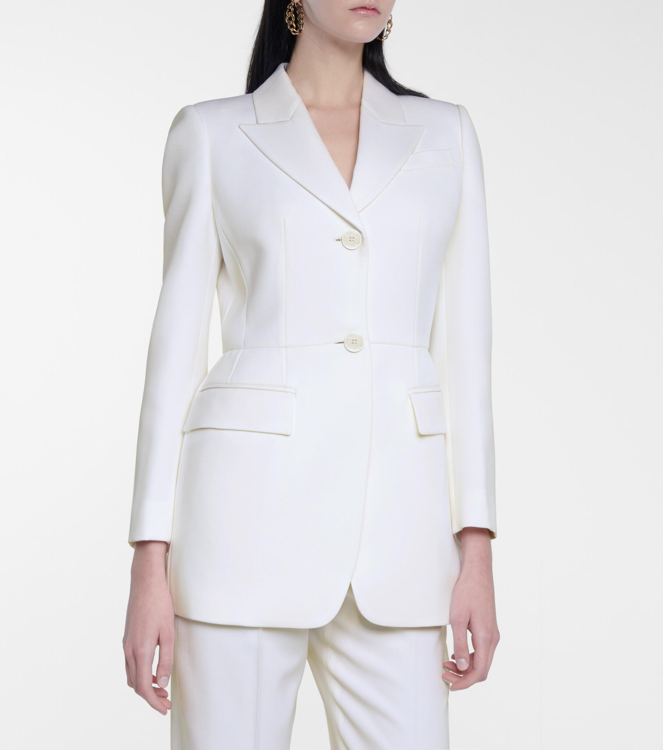 winter white wool blazer