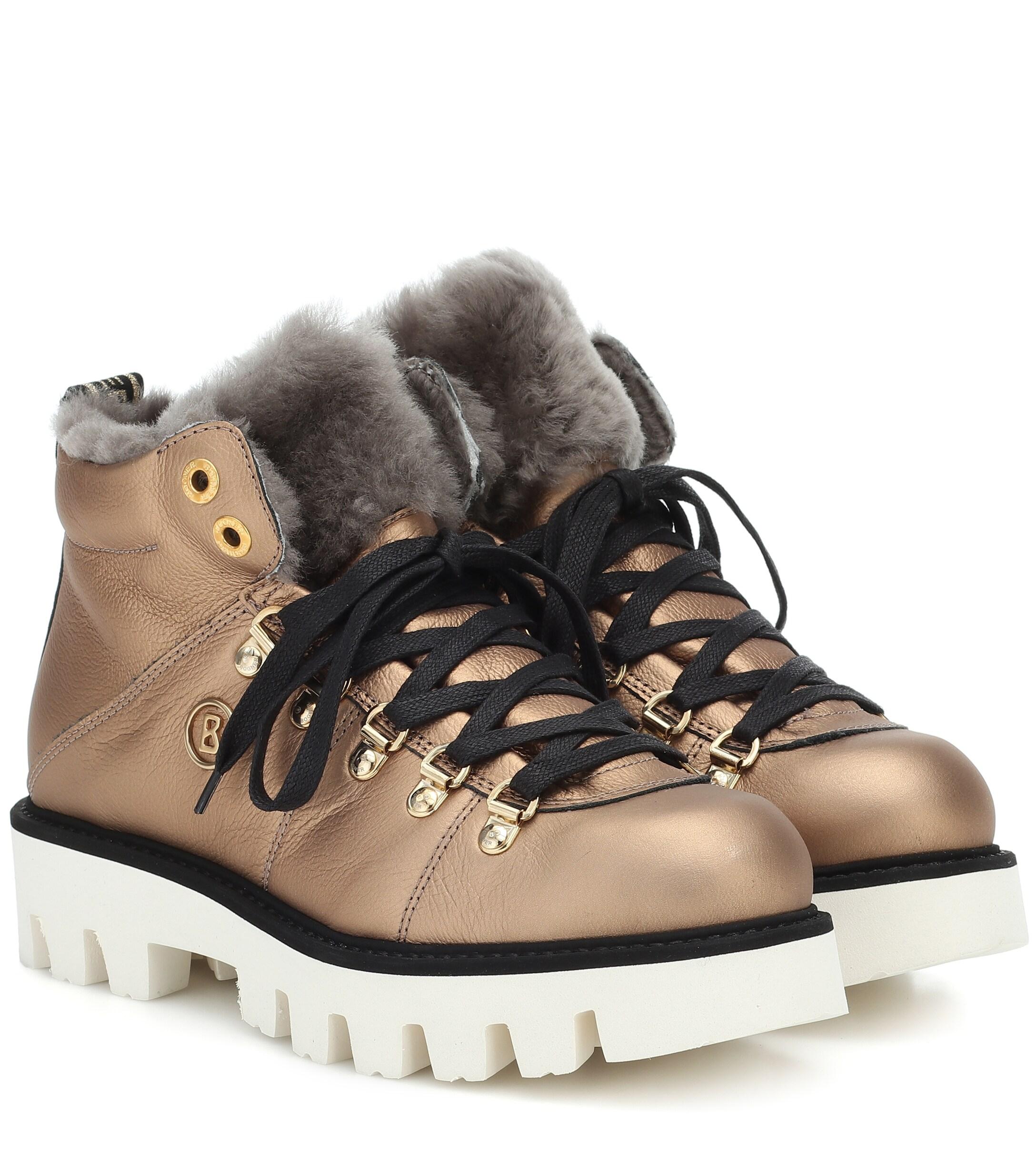 Bogner Copenhagen Leather Snow Boots in Metallic - Lyst