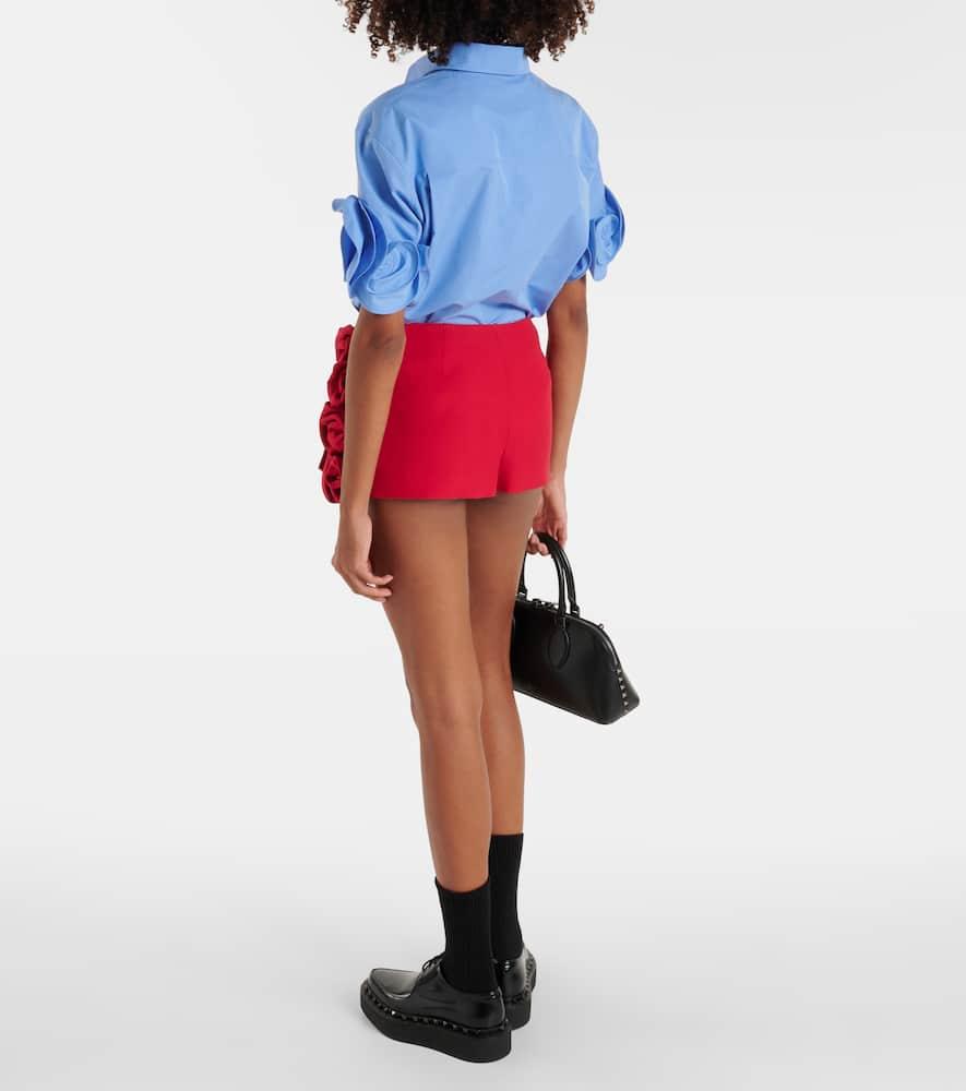 Valentino Crepe Couture Skort in Red | Lyst