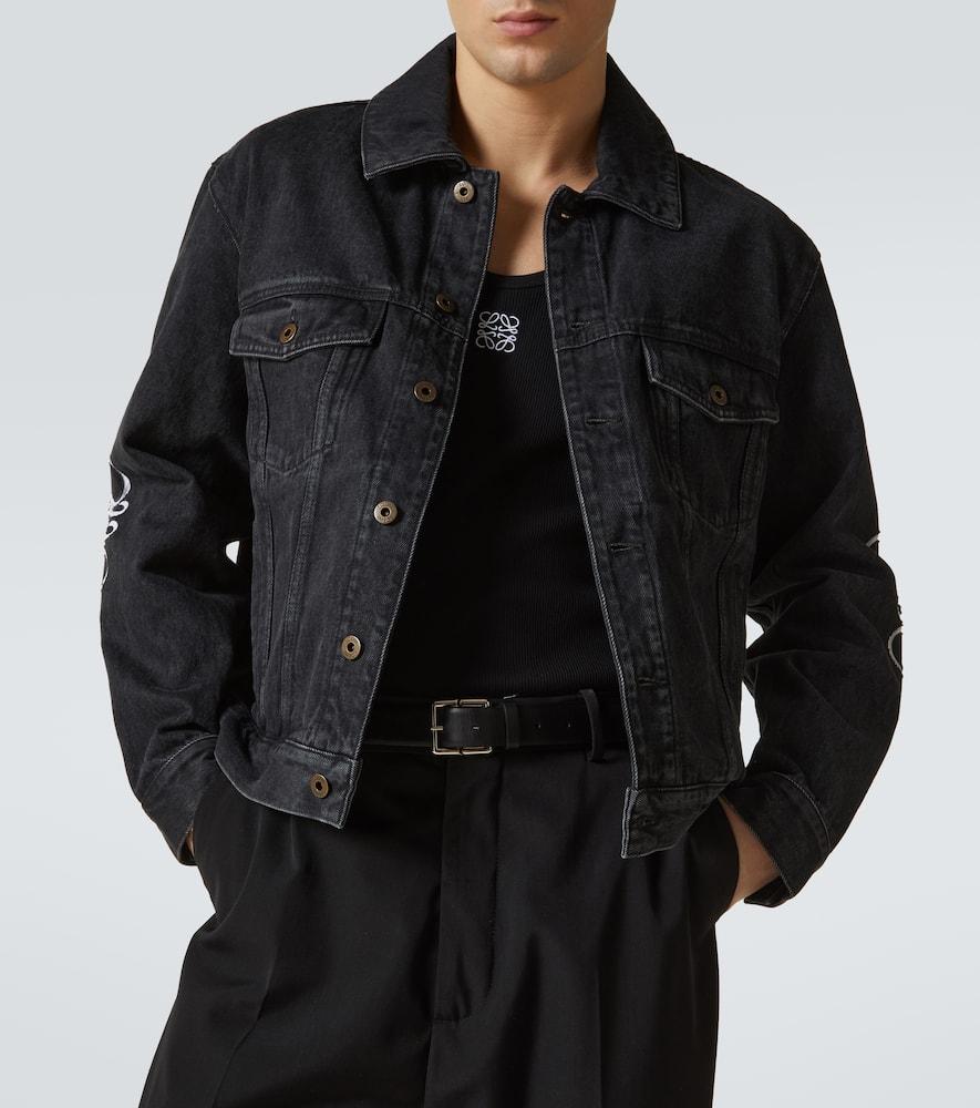 Loewe Anagram Denim Jacket in Black for Men | Lyst