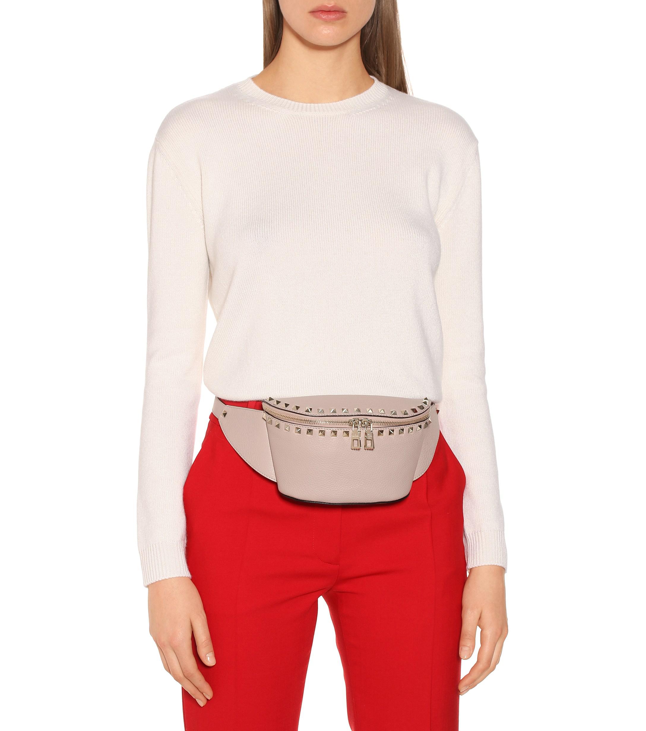 valentino rockstud spike belt bag