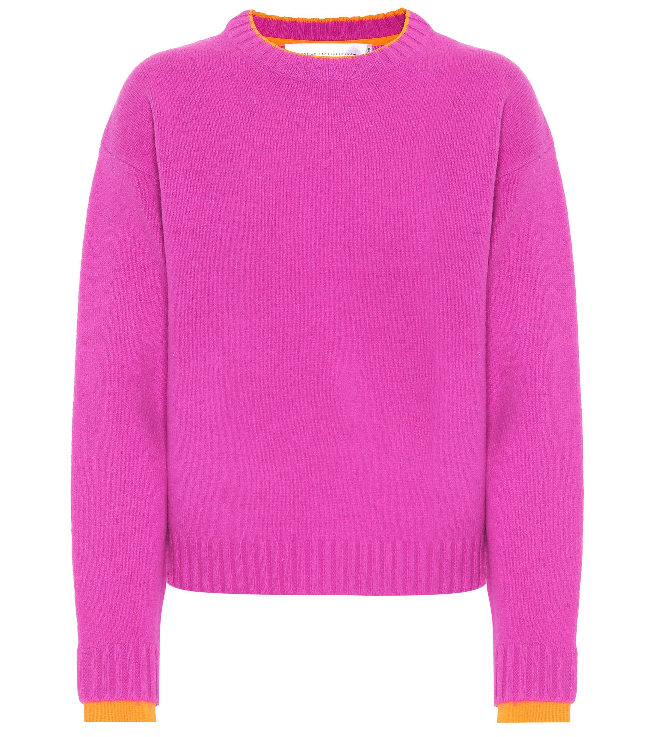 Victoria, Victoria Beckham Wool Sweater in Pink - Lyst