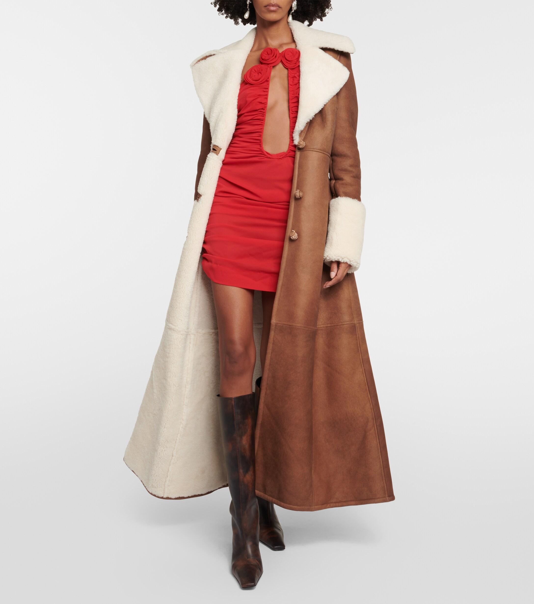 Leather Trench Coat in Red - Magda Butrym