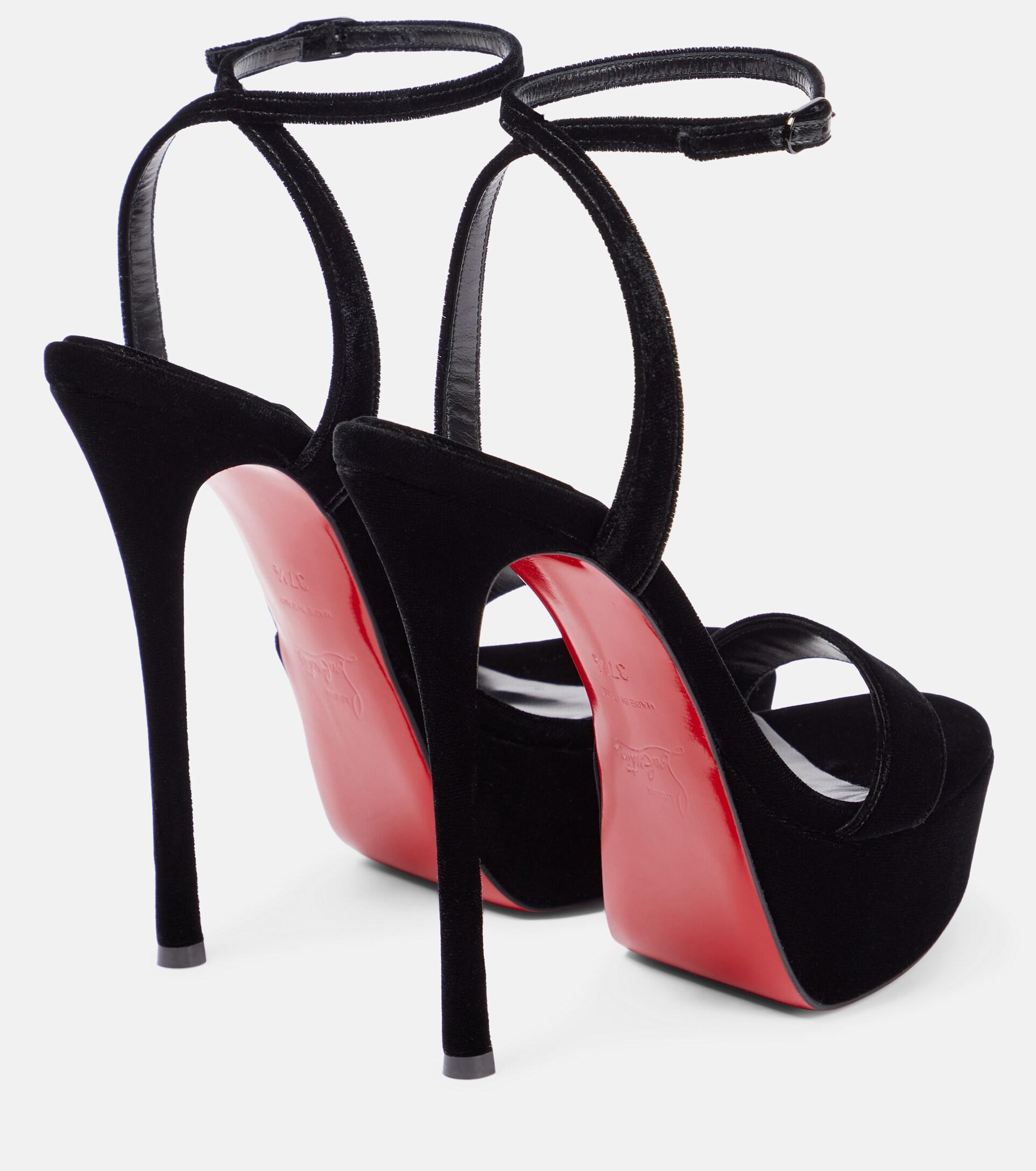 Christian Louboutin  Loubi Queen 150 black leather platform