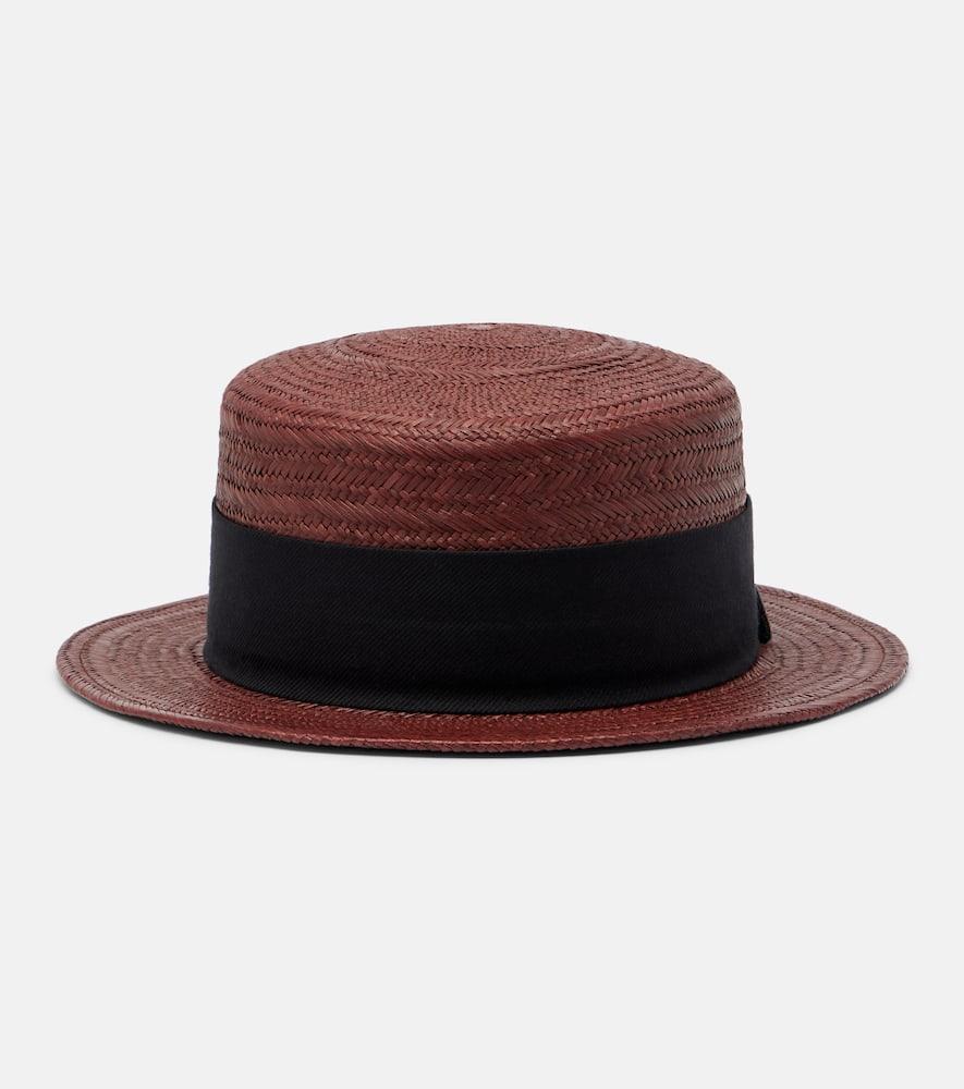 Loro Piana Elena Straw Sun Hat in Red | Lyst display picture 2