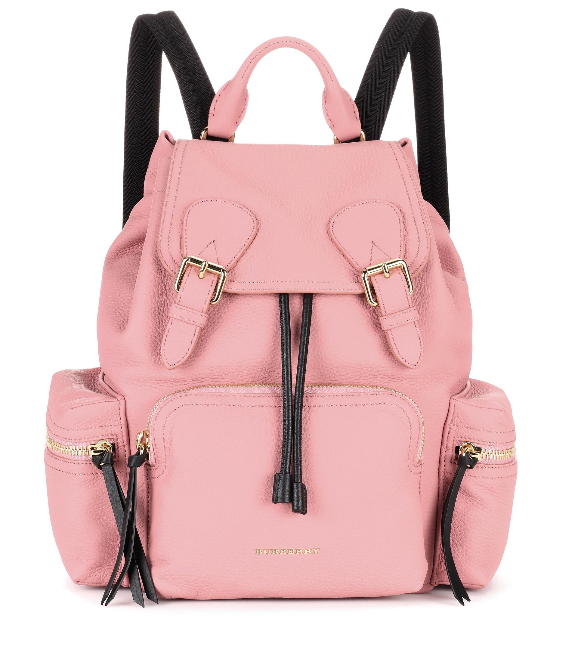 Burberry The Large Leather Backpack in Pink | Lyst