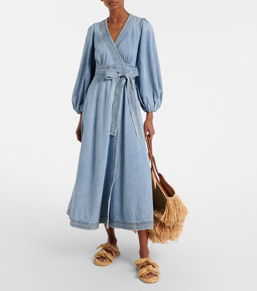 Designer Blue Denim Wrap Dresses for Women - Up to 54% off | Lyst