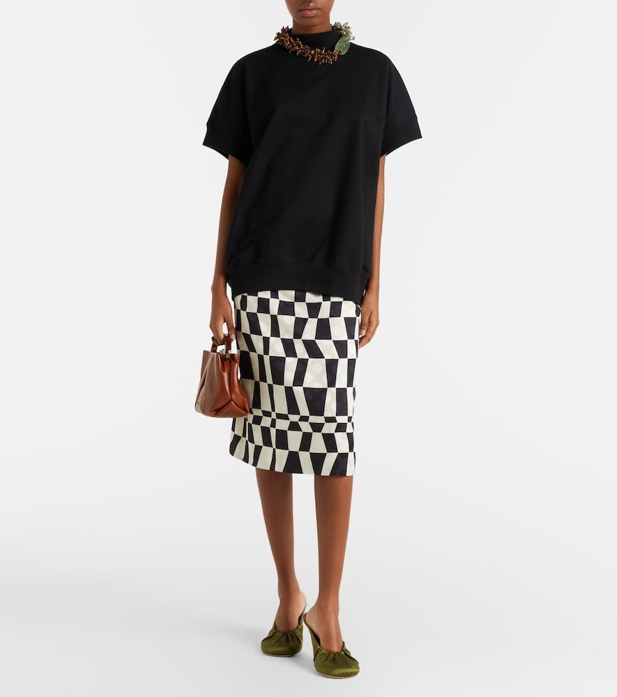 Dries Van Noten Printed Pencil Skirt in Black | Lyst UK