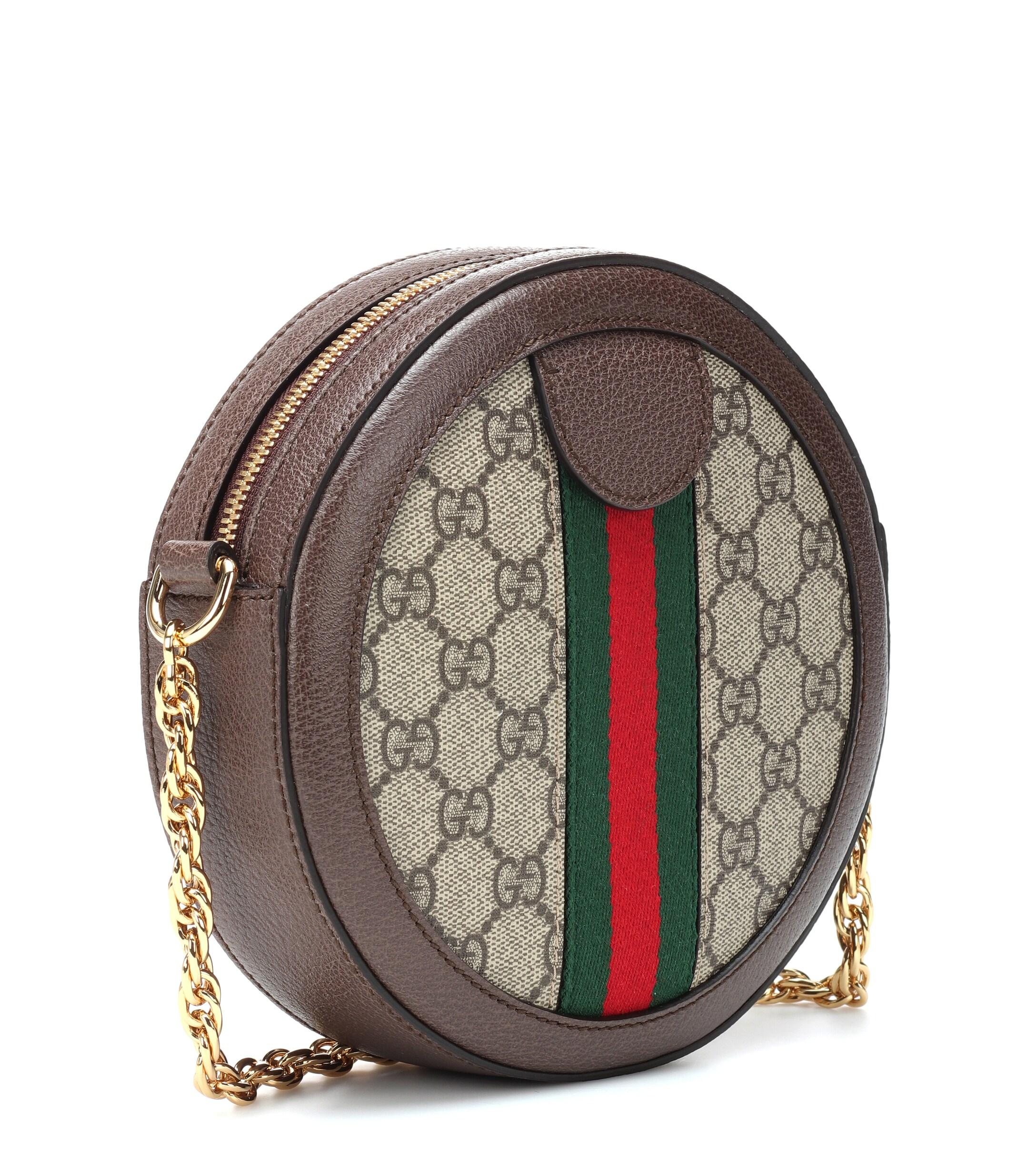 gucci ophidia mini round bolsa