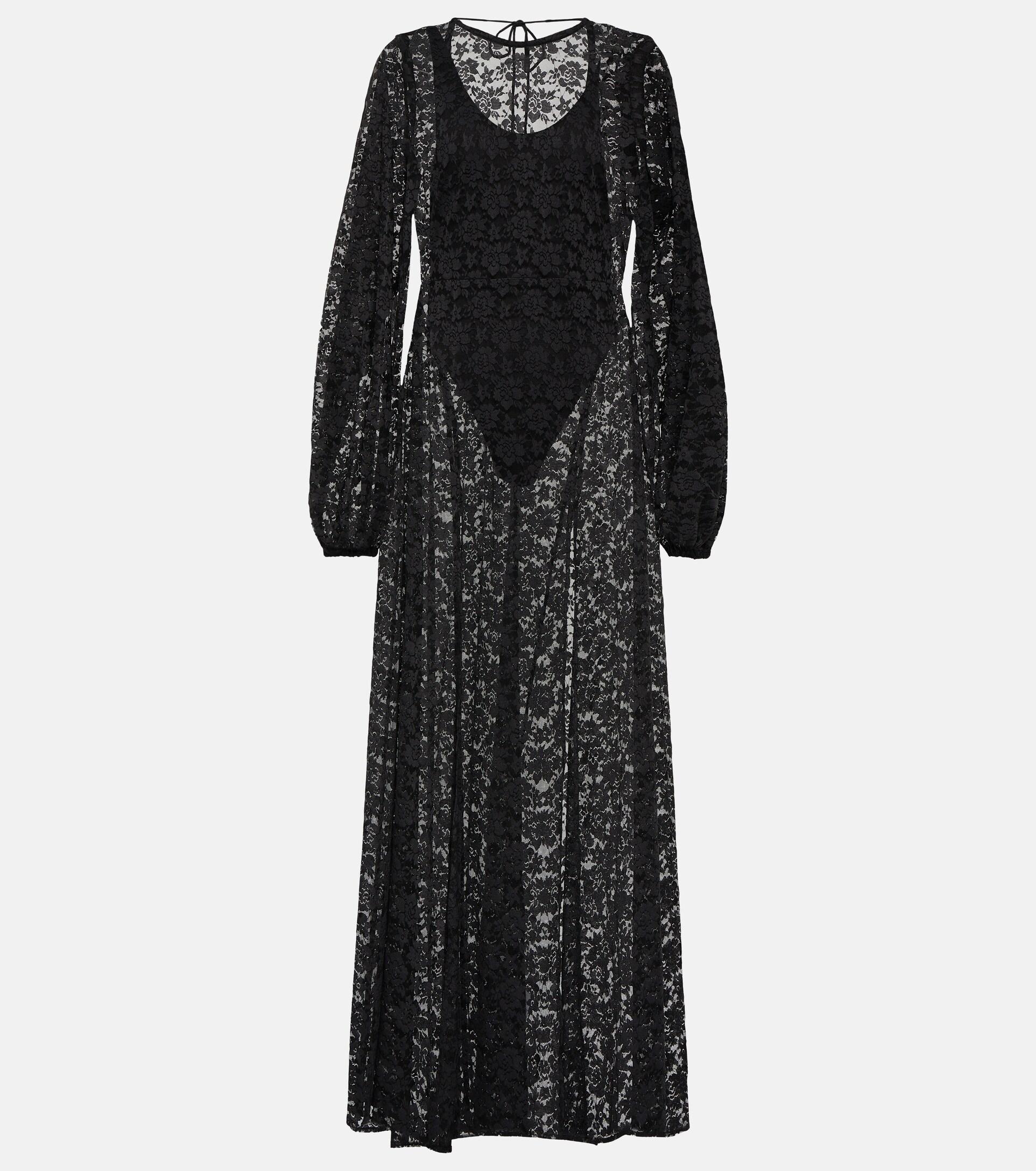 ROTATE BIRGER CHRISTENSEN Lace Maxi Dress in Black | Lyst