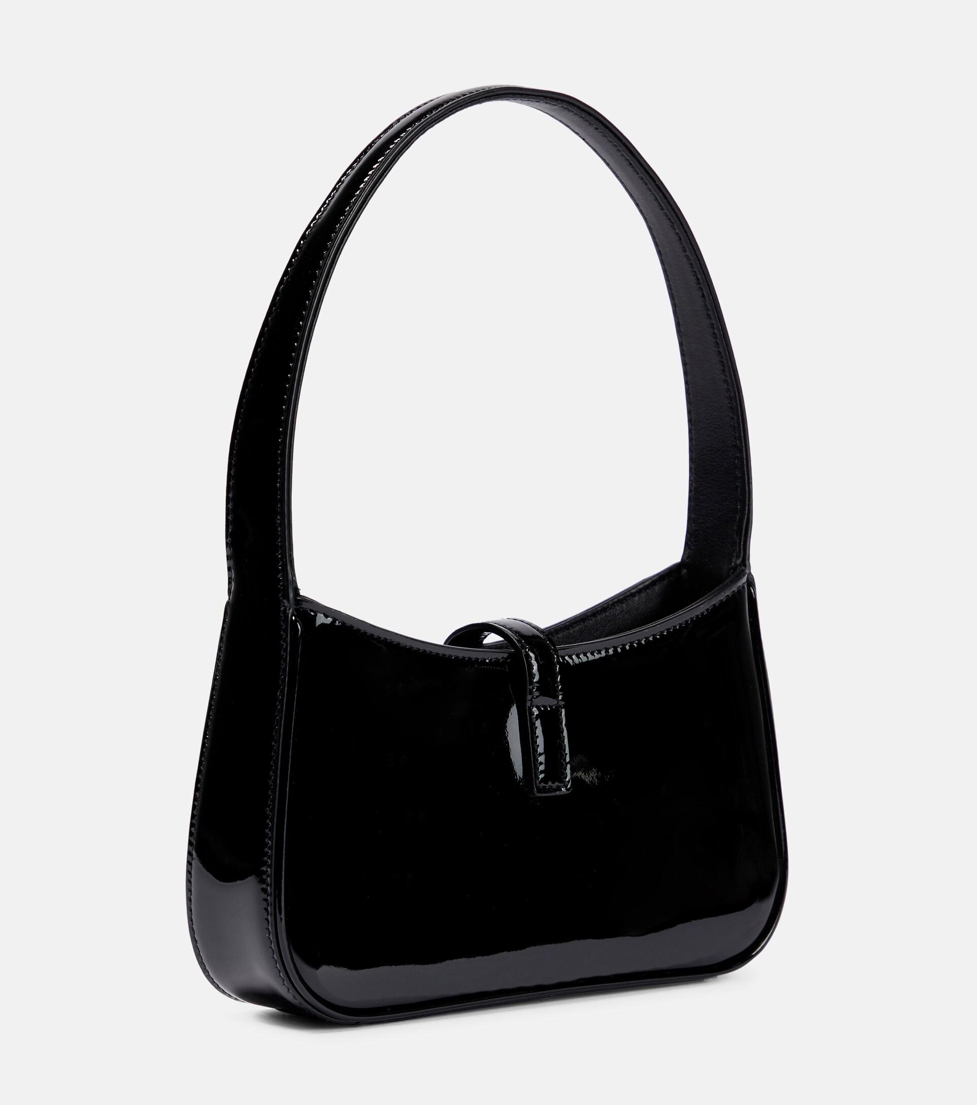 Le 5 A 7 Mini Leather Shoulder Bag in Black - Saint Laurent