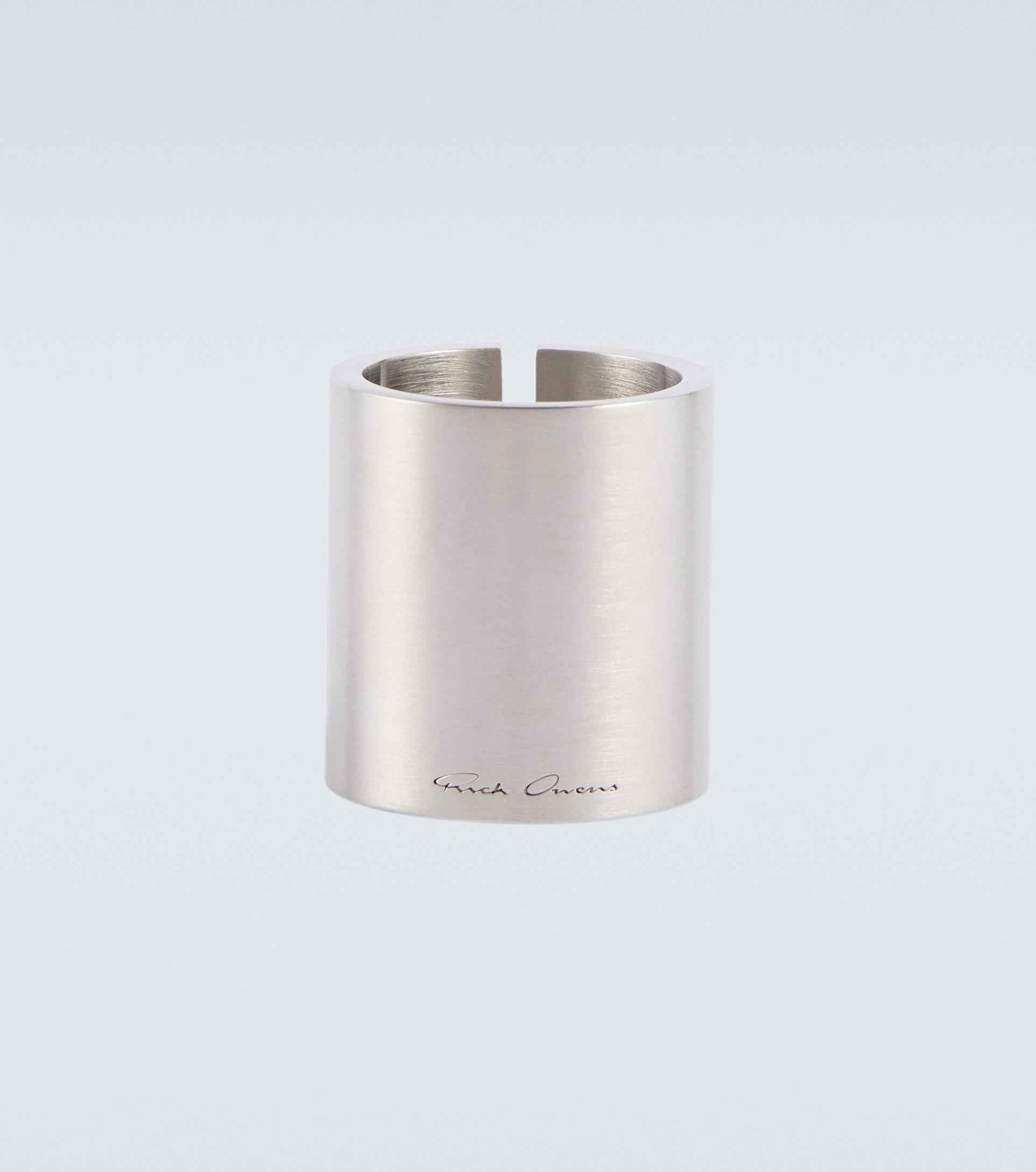 Rick Owens Slitted Thumb Ring in White for Men | Lyst