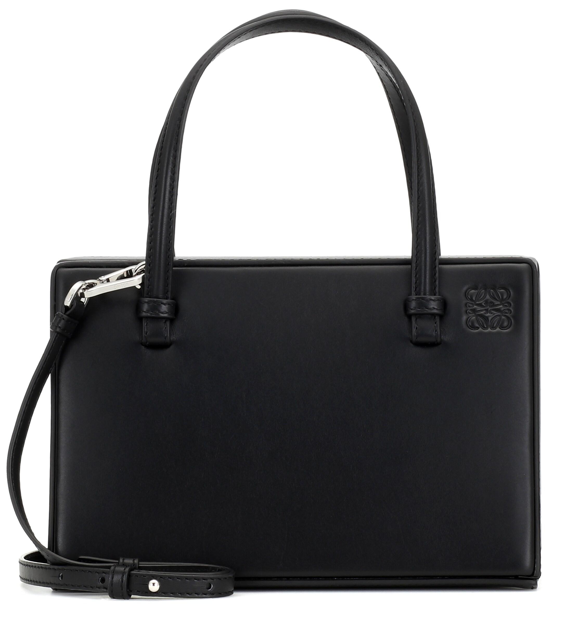 Loewe Postal Leather Shoulder Bag in Black Lyst