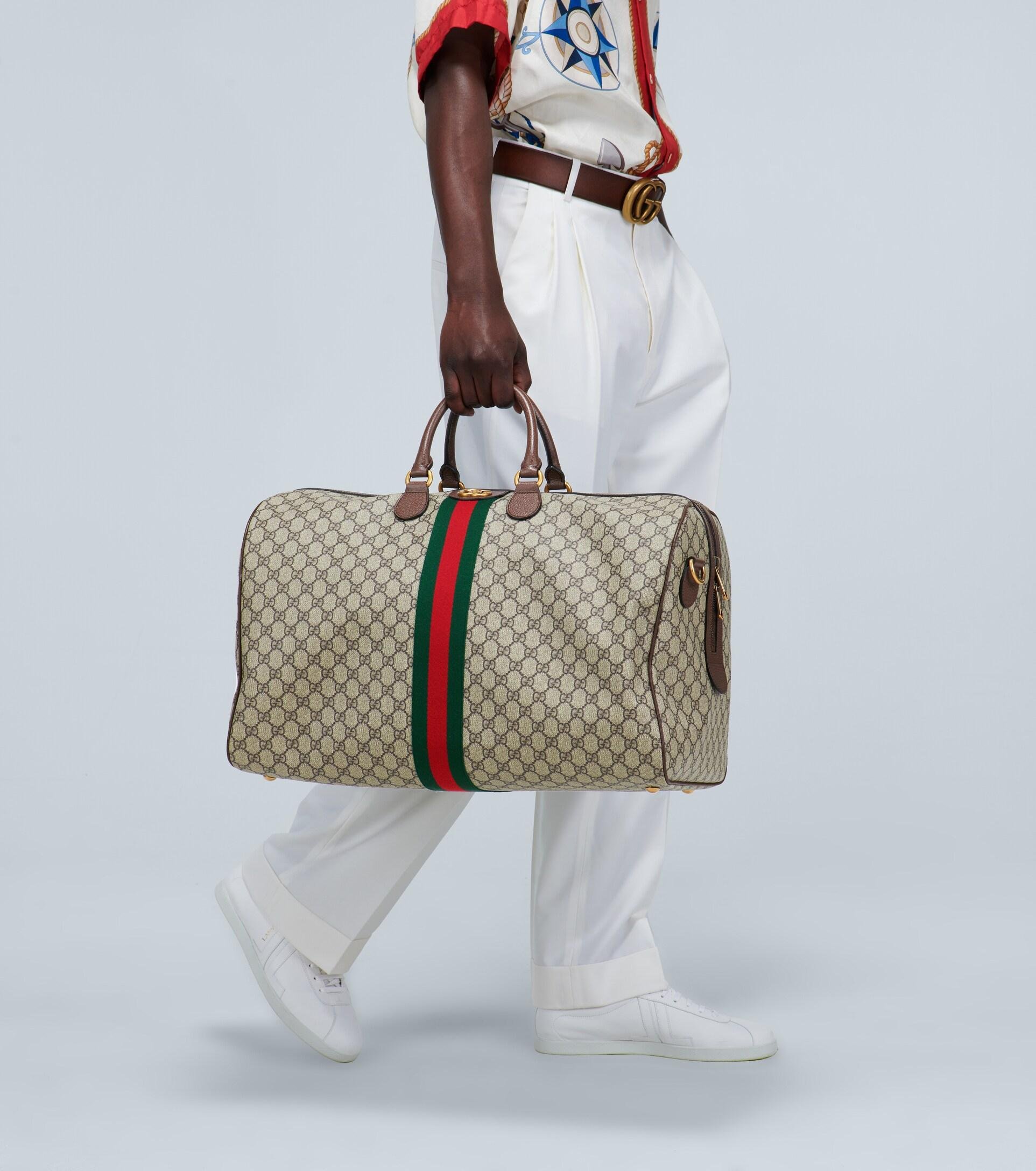 Gucci Savoy large duffle bag Beige ebony canvas