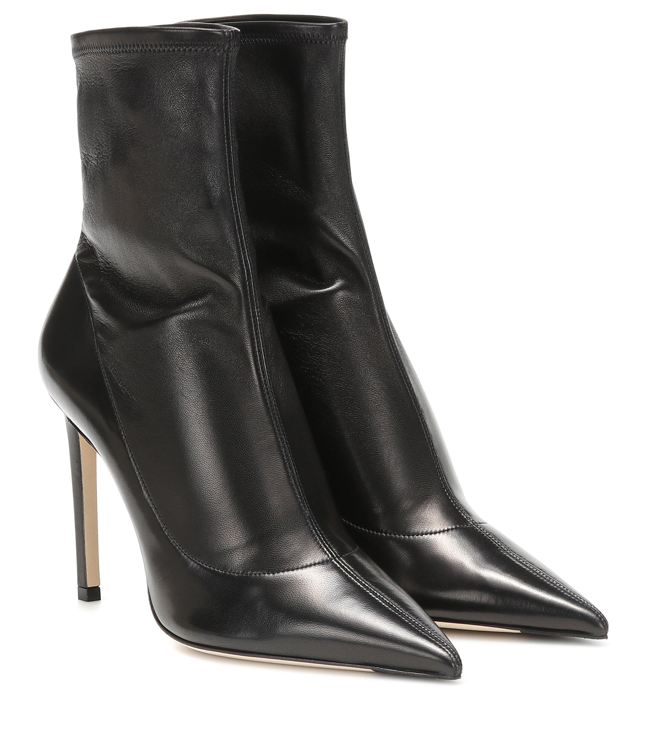 Jimmy Choo Brin 100 Leather Ankle Boots in Black - Save 18% - Lyst