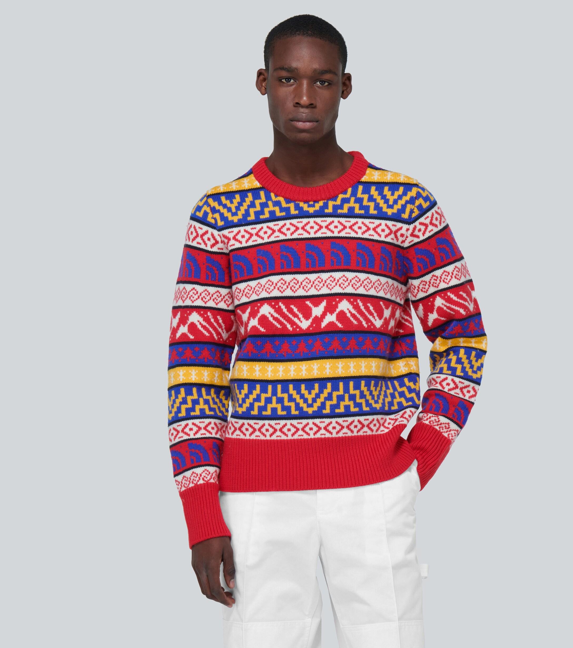 The North Face Brown Label Jacquard Wool Sweater in Blue for Men