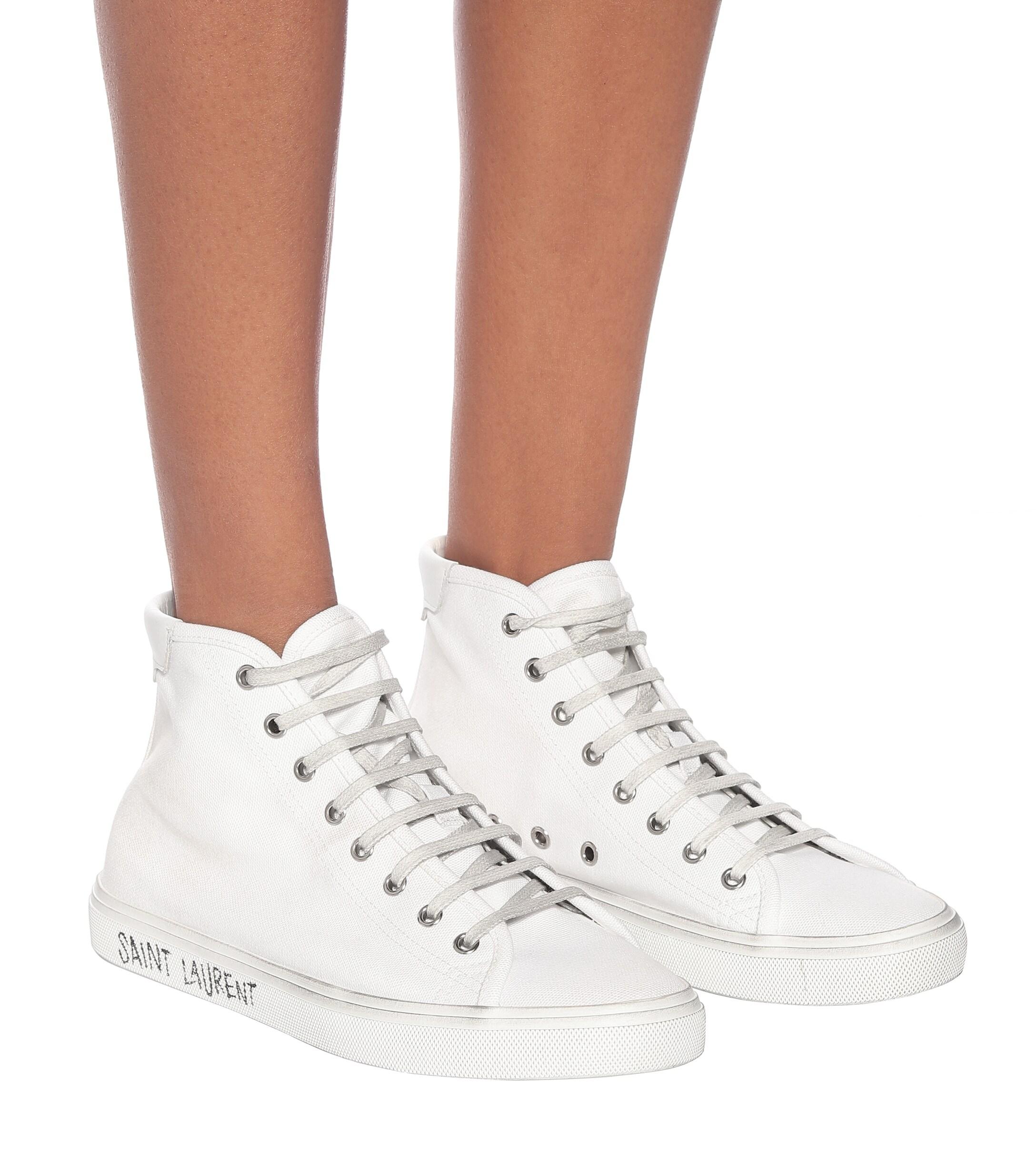 saint laurent malibu canvas sneakers